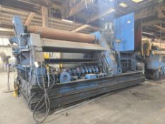 1974 Haeusler VRM 12+1 4-Roller Plate Roll, 8' Max Width, Top Roll Approx. 56" Circumference