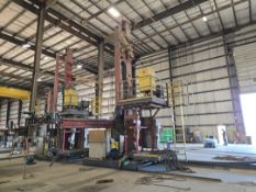 Plymouth Industries Rail Bound Welding Manipulator, Approx. Height 25', Boom Length 32'