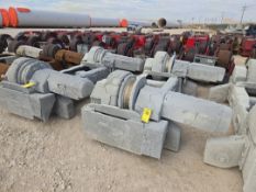 (2) 2016 Enabl WLL 30T Rail-Bound Drive Turning Rolls w/ (1) Idle Roller and Power Supply