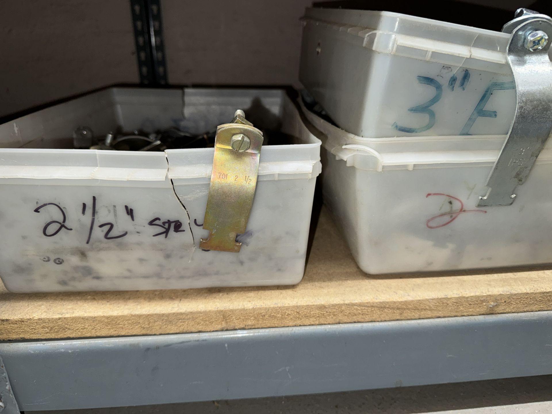 LOT Asst. Clamps, Fasteners, Plates, Clips, Stand Offs, Electrical Boxes on (2) - Image 13 of 19