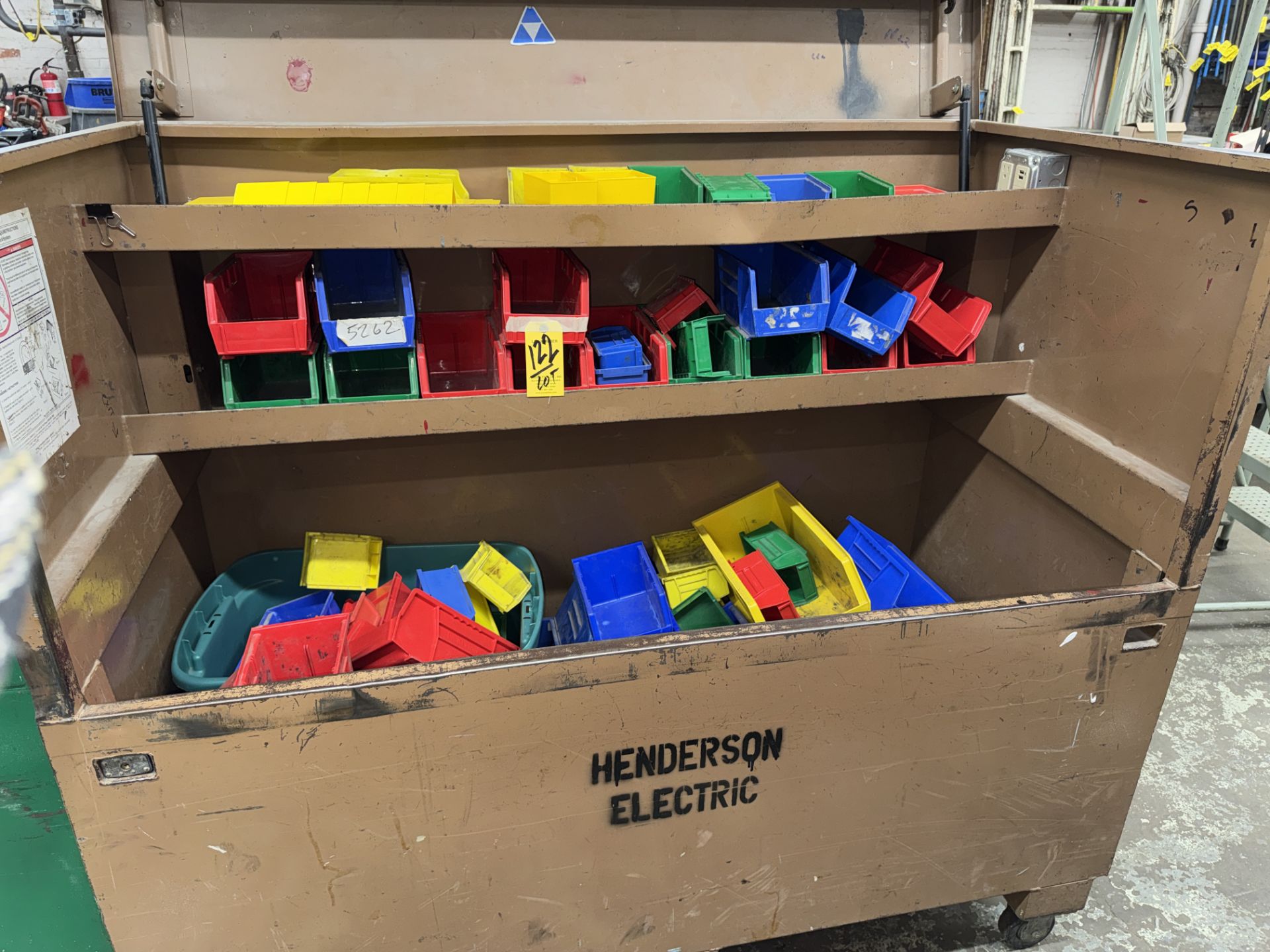 Knaack Port. Job Box w/ Electrical Outlet (Contents Not Included)