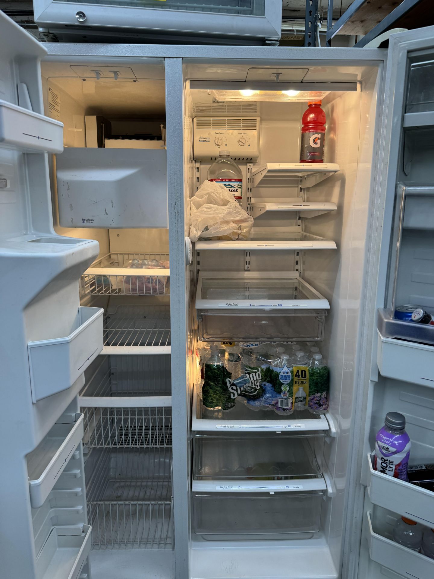 LOT Amana Refrigerator, Glass Front Cooler - Image 3 of 4