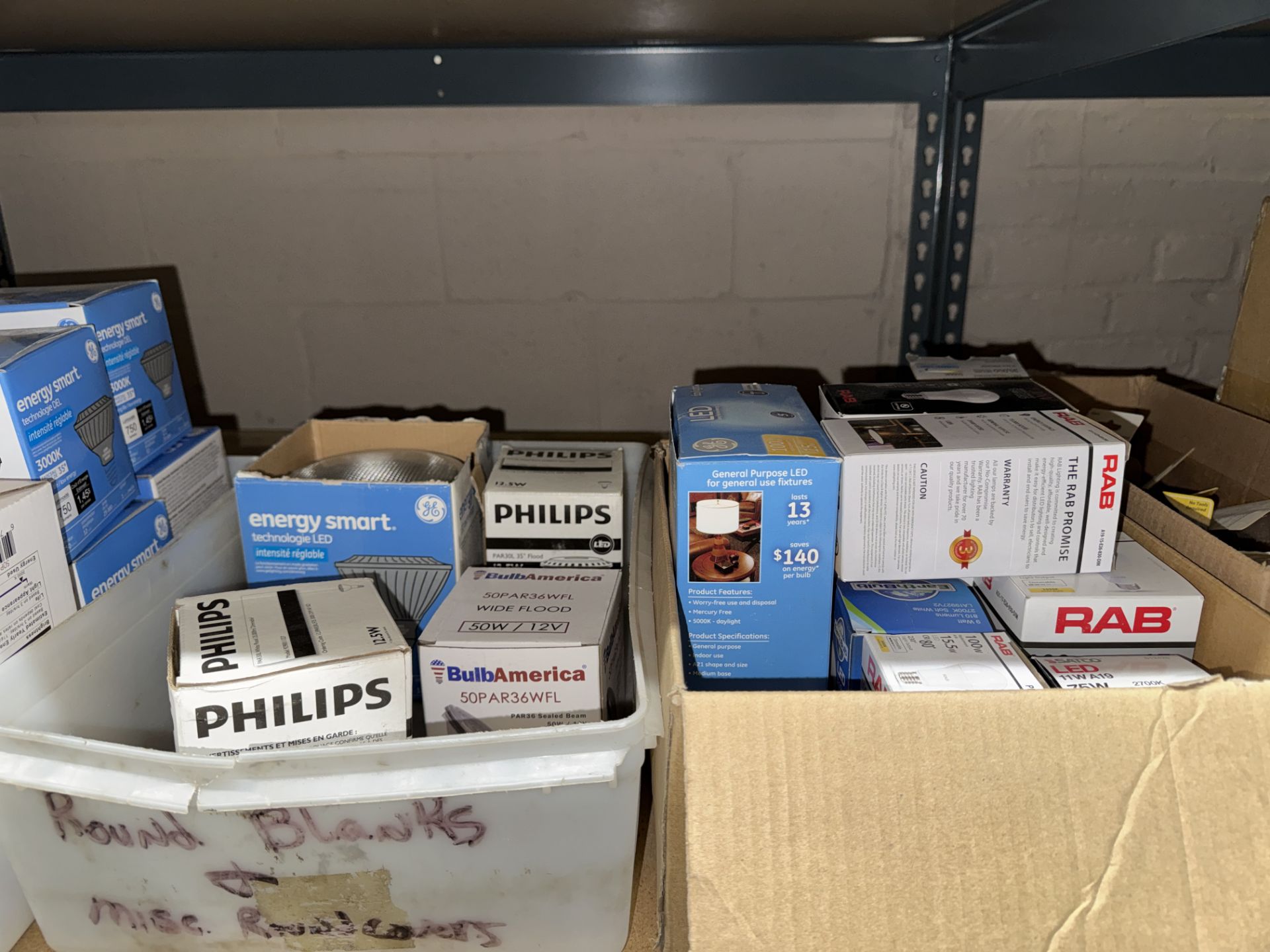 LOT Asst. Industrial Light Bulbs, Emergency Lights, Exit Signs on (2) - Image 12 of 14