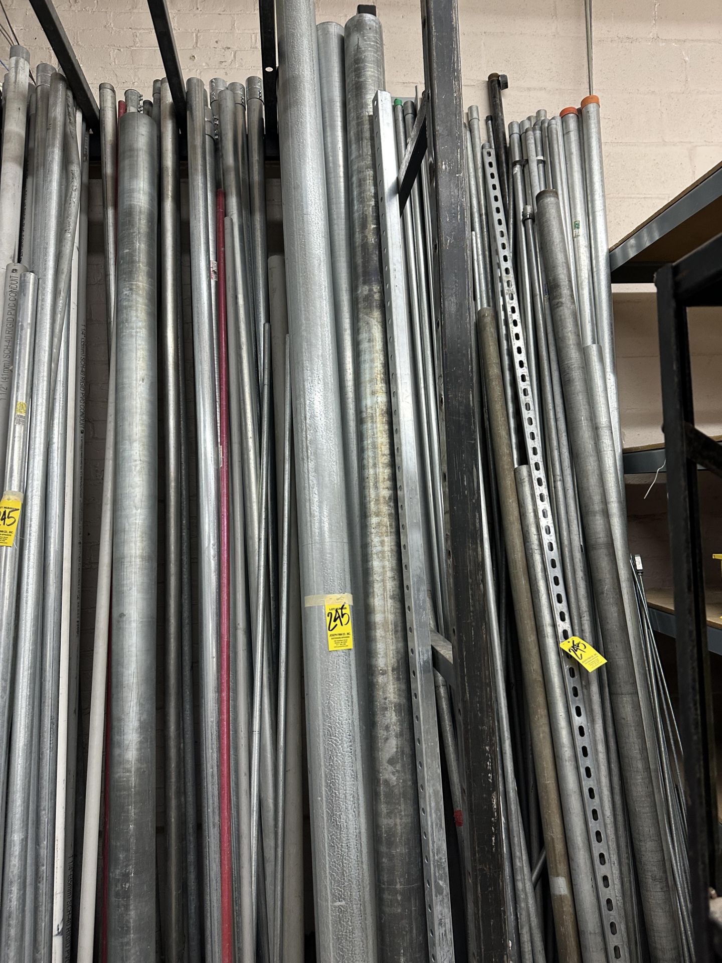 LOT Asst. Conduit Piping & Rod, w/ Special Bult Rack - Image 3 of 5