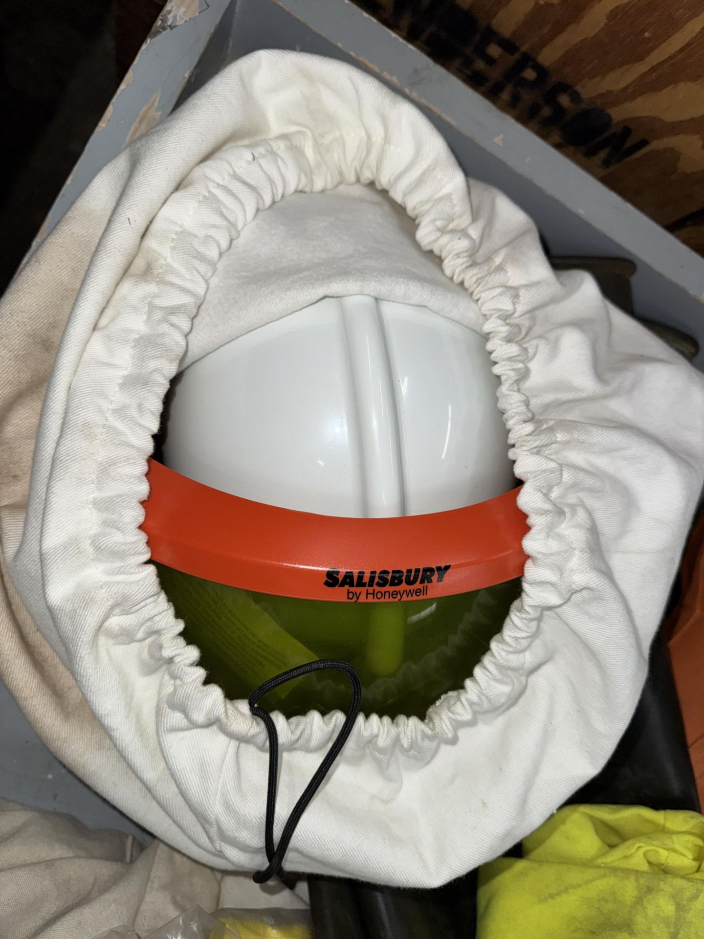 LOT Safety Gloves, Safety Boots, Vests, Face Masks. Safety Suits, Rubber Mats, w/ Port. Bench - Image 4 of 8