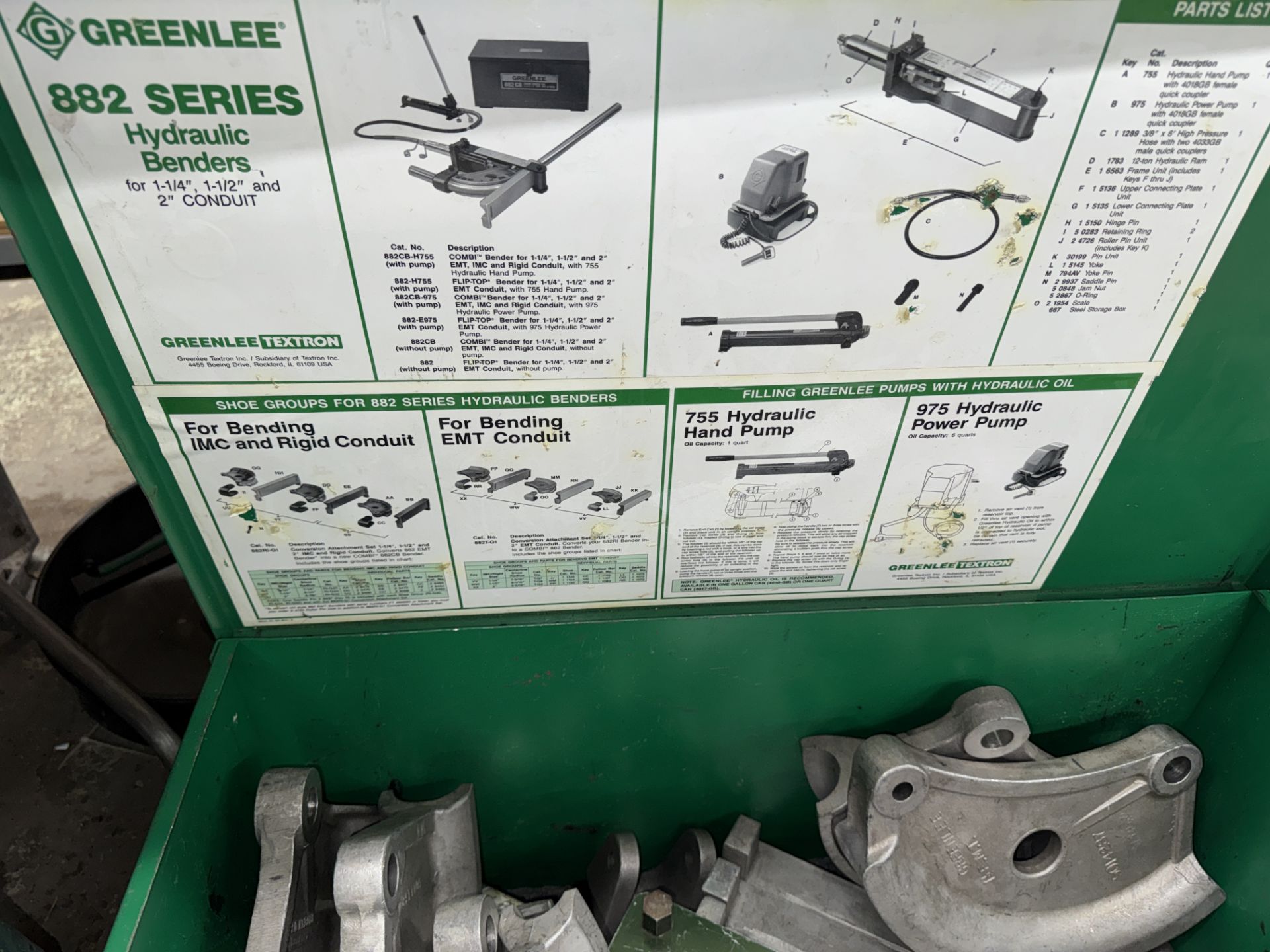Greenlee Hyd. Pipe Bender 1 1/4", 1.5", 2", w/ Port. Case - Image 2 of 7