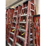 LOT (2) Green Bull Fiberglass, 8' Ladders