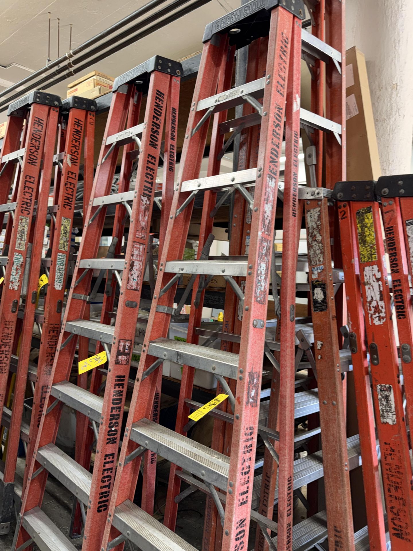 LOT (2) Green Bull Fiberglass, 8' Ladders