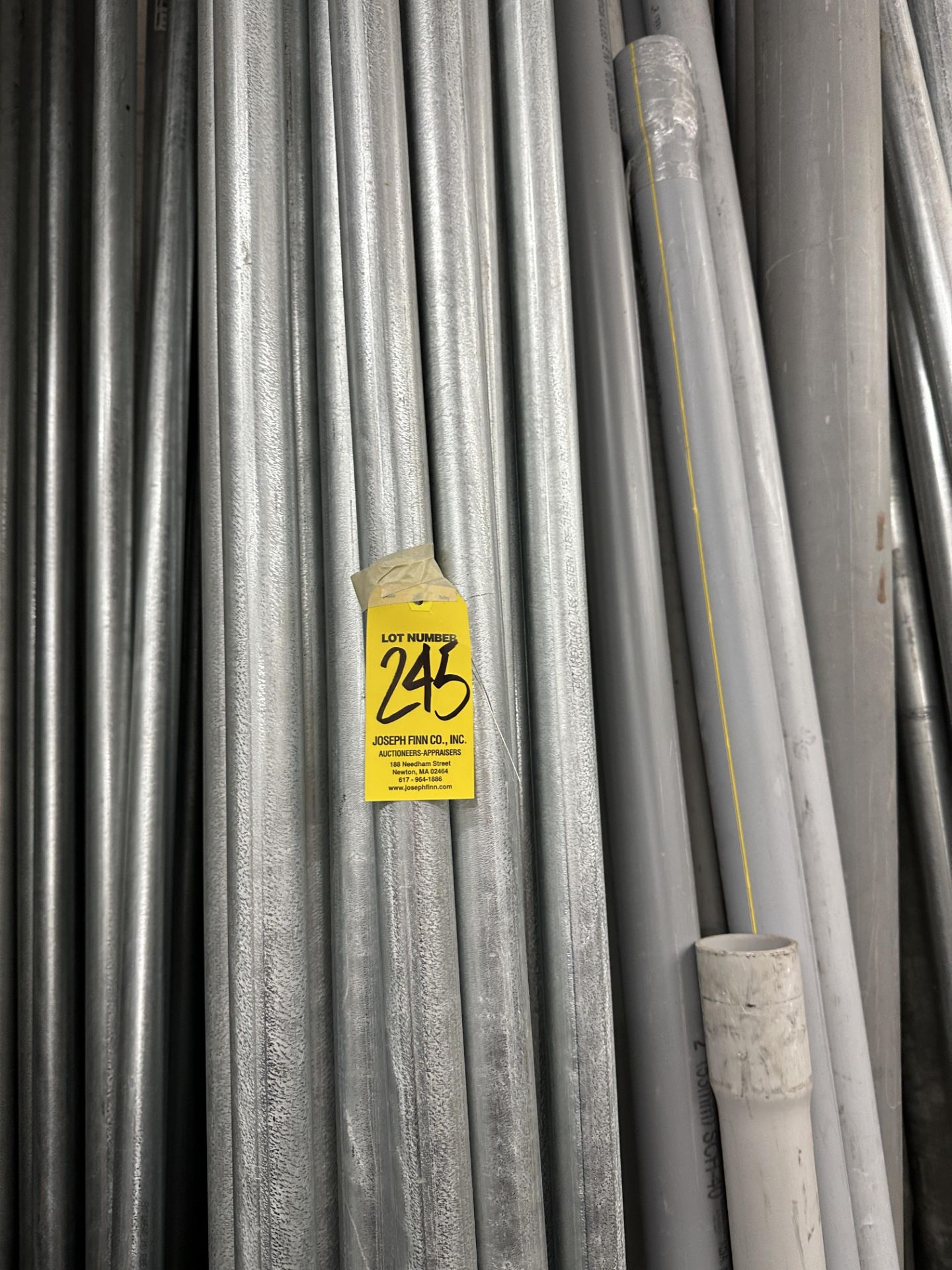LOT Asst. Conduit Piping & Rod, w/ Special Bult Rack