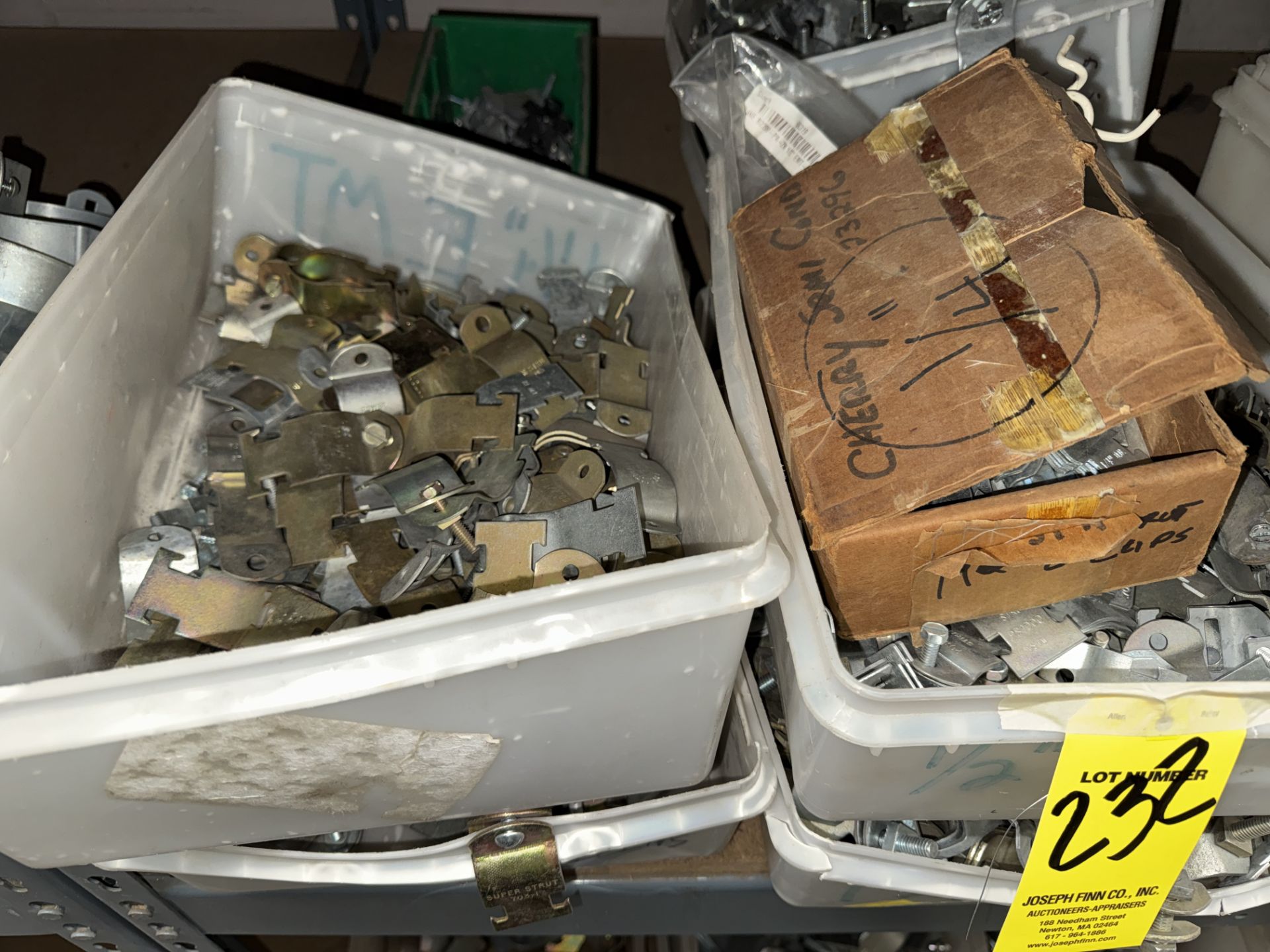 LOT Asst. Clamps, Fasteners, Plates, Clips, Stand Offs, Electrical Boxes on (2) - Image 6 of 19