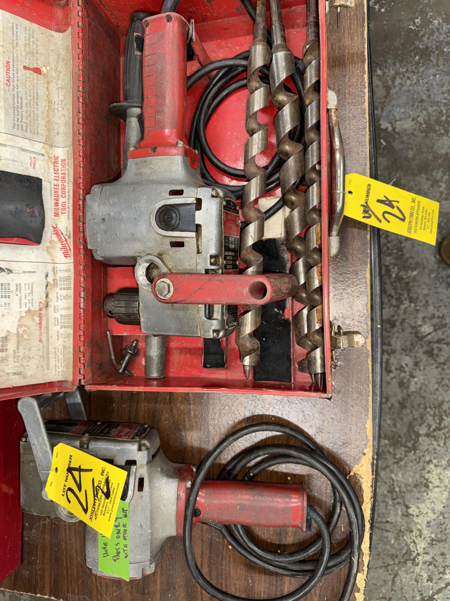 Milwaukee Hole Hawg #1675-1 (Parts Only) & Milwaukee Hole Hawg #1675-1 in Case