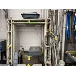 LOT (9) Sections of Steel Pipe Staging, 5' W 6' H, w/ Wheels, Jack Pins, Supports, (2) 7' Werner