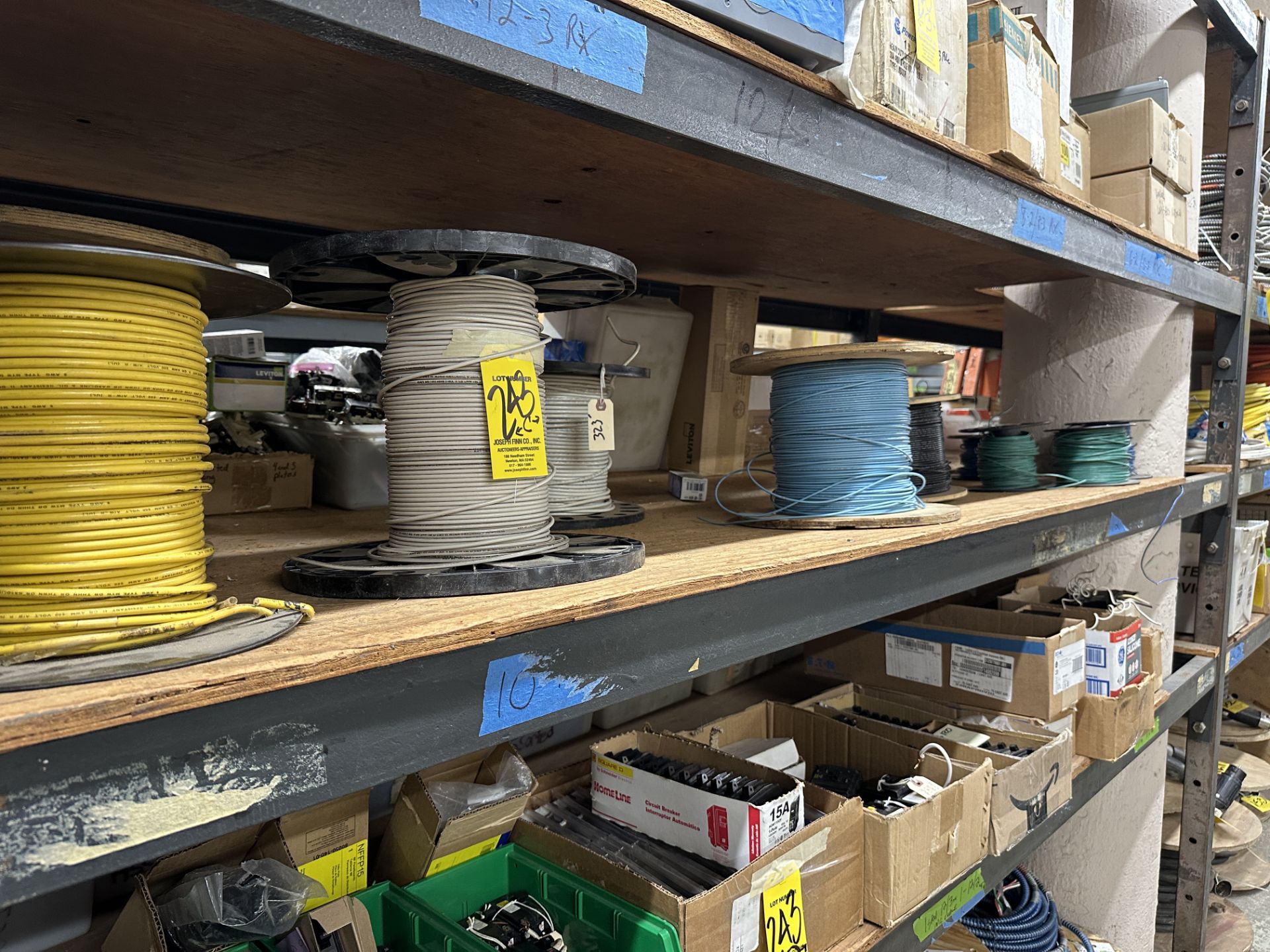 LOT Asst. Spools Wire on Shelf - Image 2 of 5