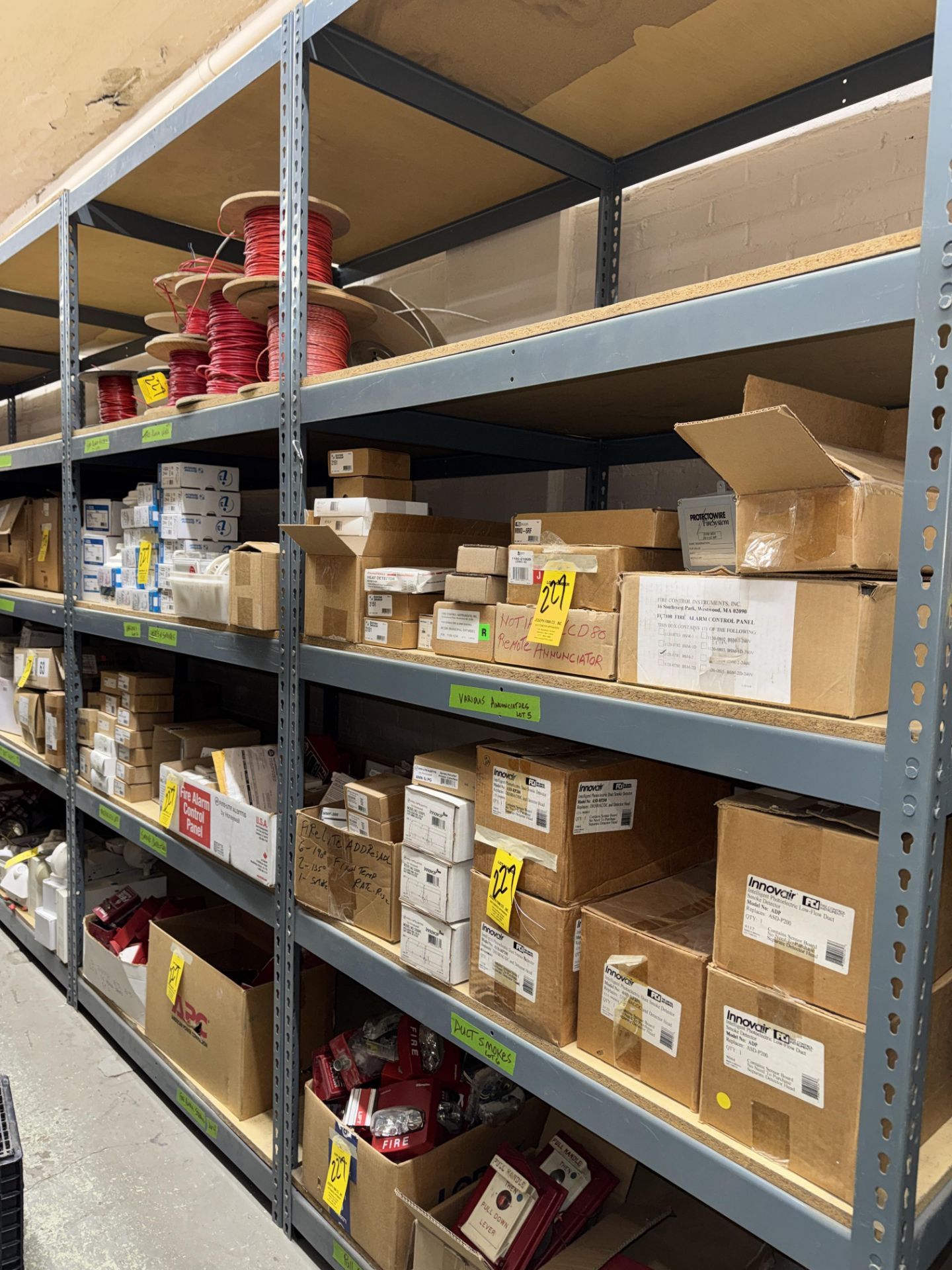 LOT Asst. Annunciators, Heat Protectors, Duct Smoke Detectors, Fire Alarm Boxes, Strobes, Fire Alarm