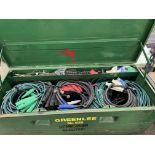 Greenlee #628 Port. Job Box w/ (25) - 4/0 Cam Lock Cables, Cam Lock Connector "T"'s