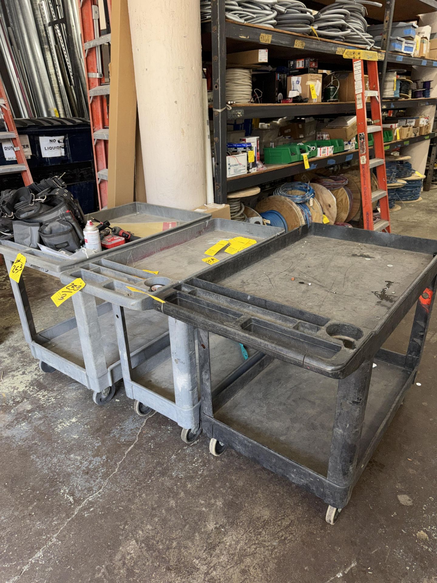 LOT (3) Asst. Plastic Shop Carts