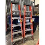 LOT (2) Green Bull Fiberglass, 6' Ladders