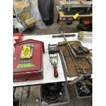 LOT Vintage Fire Pull Box, Vintage Drill Bits, Level Meter, Gage