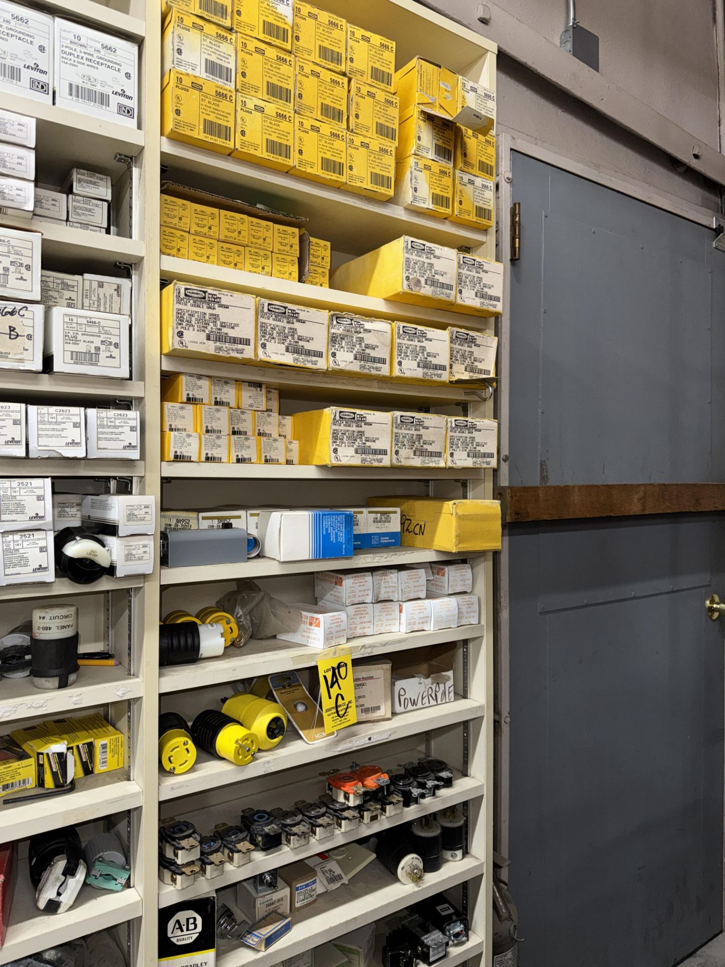 LOT Asst. Electrical Supplies Including Asst. Hubbell Plugs, Asst. Receptacles, Dead-End Front - Image 2 of 5