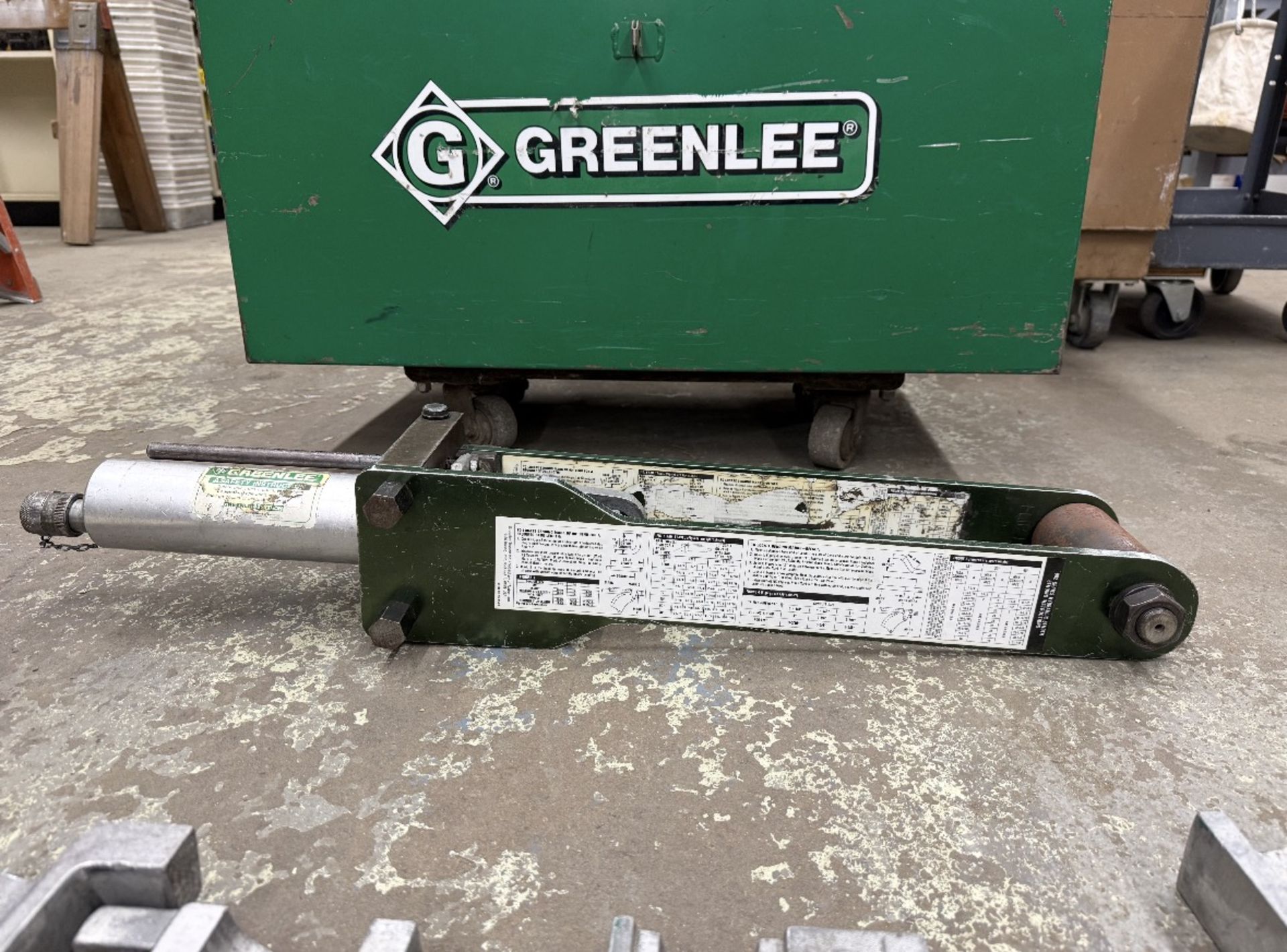 Greenlee Hyd. Pipe Bender 1 1/4", 1.5", 2", w/ Port. Case - Image 7 of 7