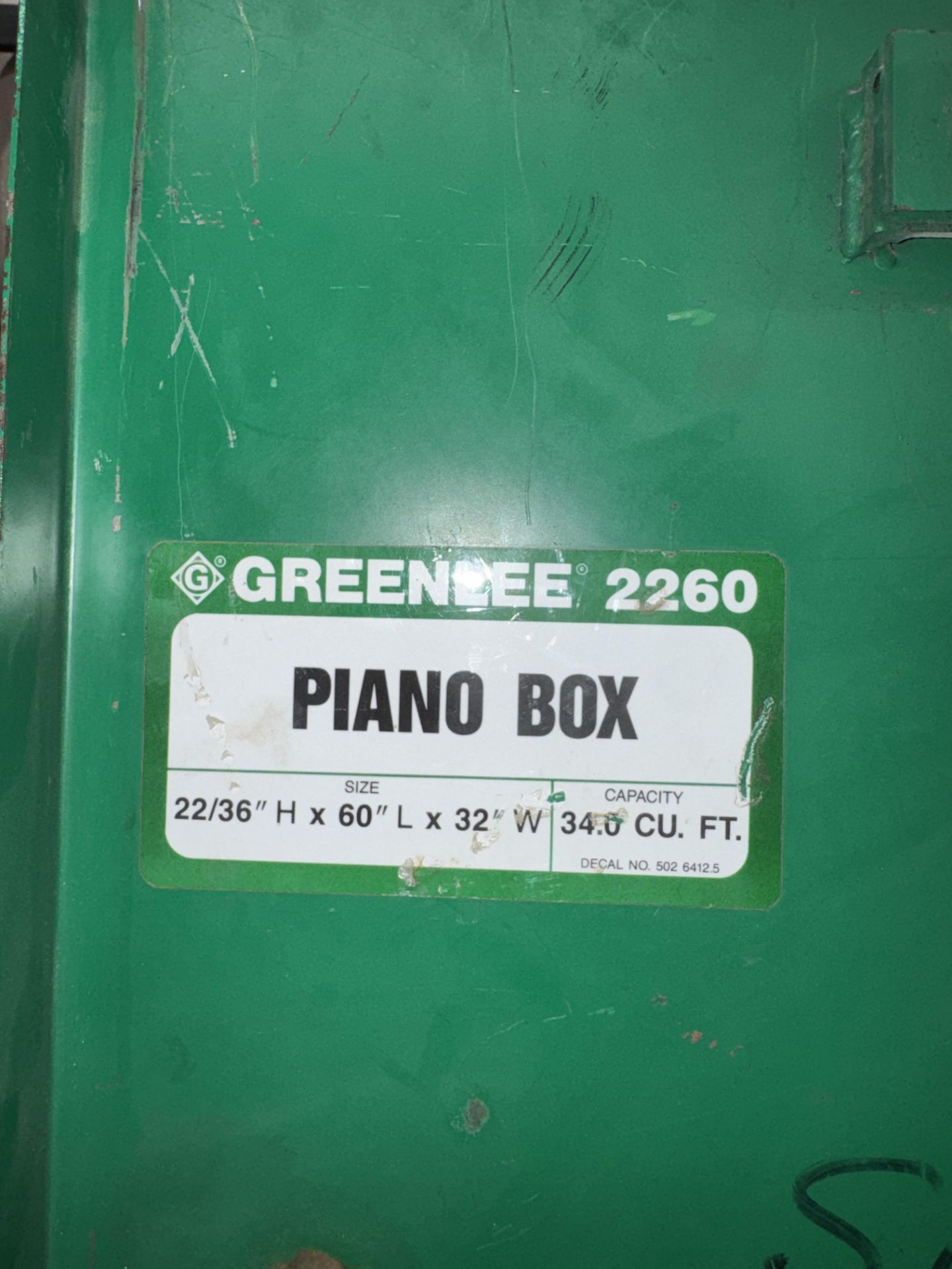 Greenlee #2260 Piano Box Job Box, Port. - Image 2 of 4