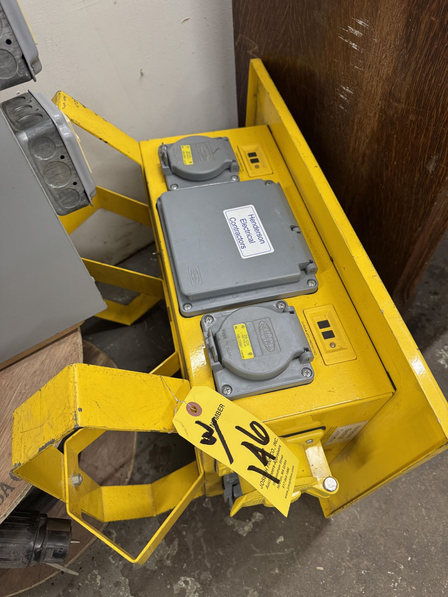 Electrical Remote Station w/ Breaker Panel, Receptacles, Cable w/ Reel, Hubbell Wiring Device - Image 4 of 4