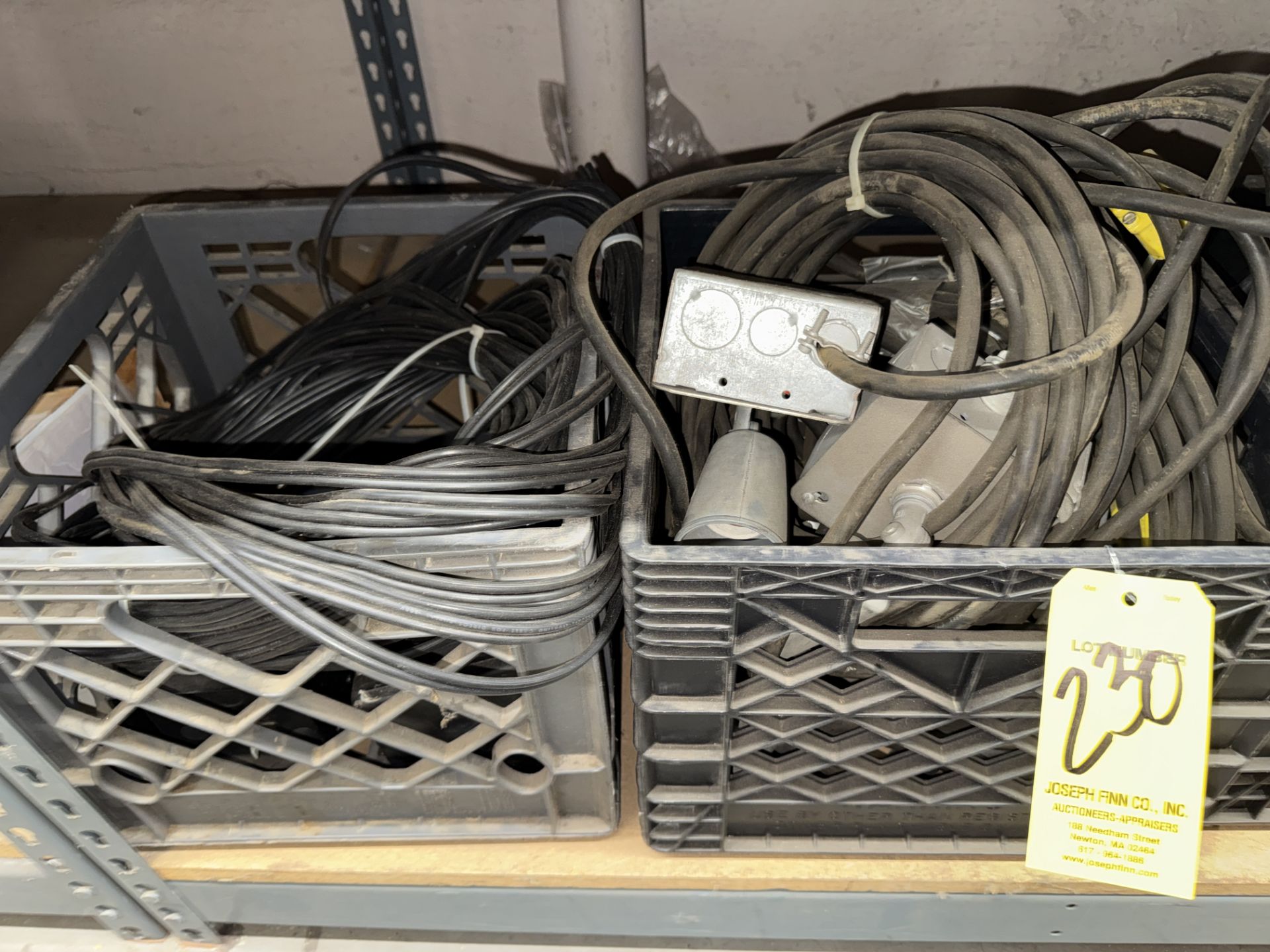 LOT Asst. Light Housings, Compact Light Fixtures, Emergency Lights, Electrical Receptacles, Cable, - Image 6 of 14