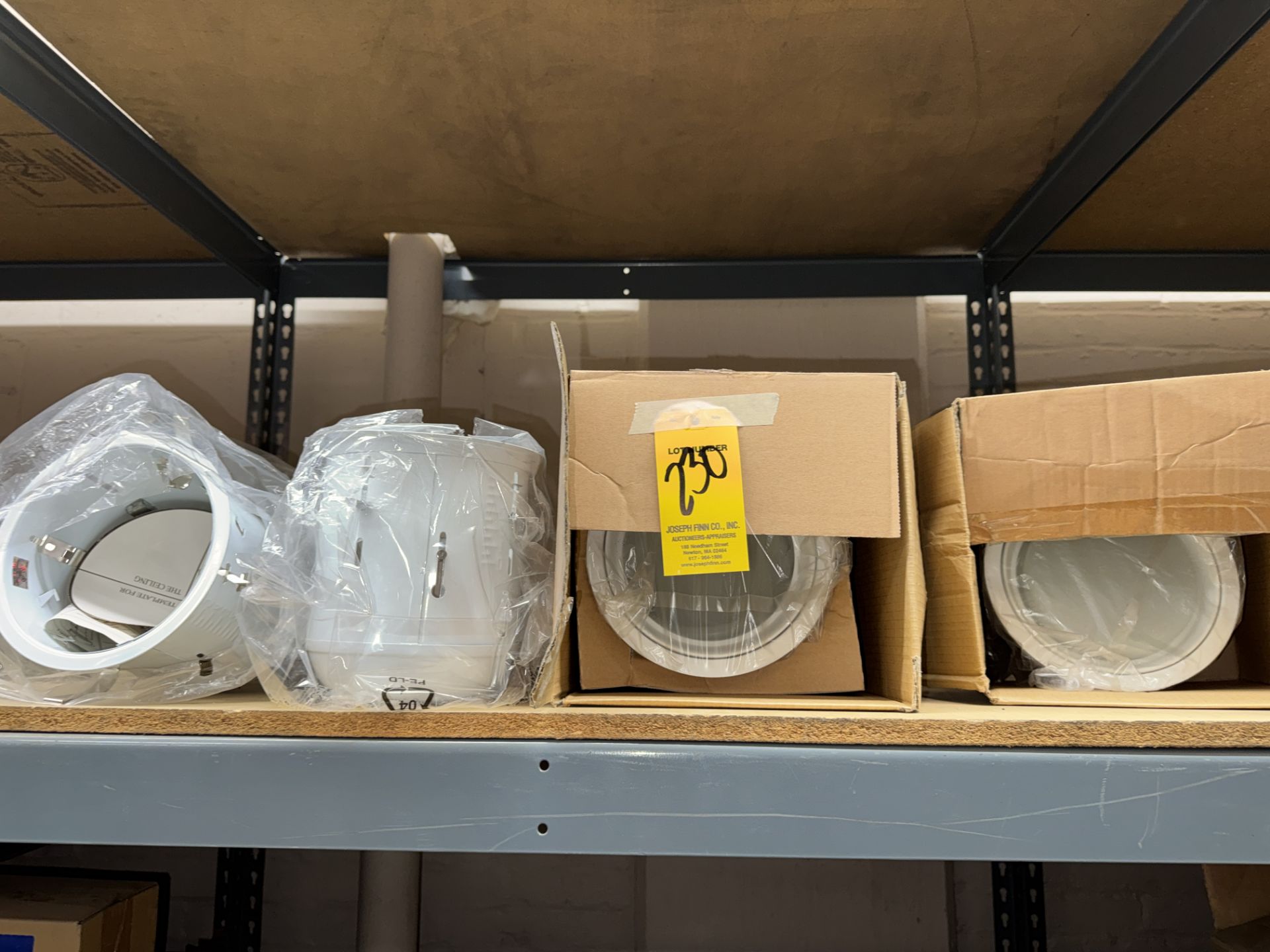 LOT Asst. Light Housings, Compact Light Fixtures, Emergency Lights, Electrical Receptacles, Cable, - Image 2 of 14
