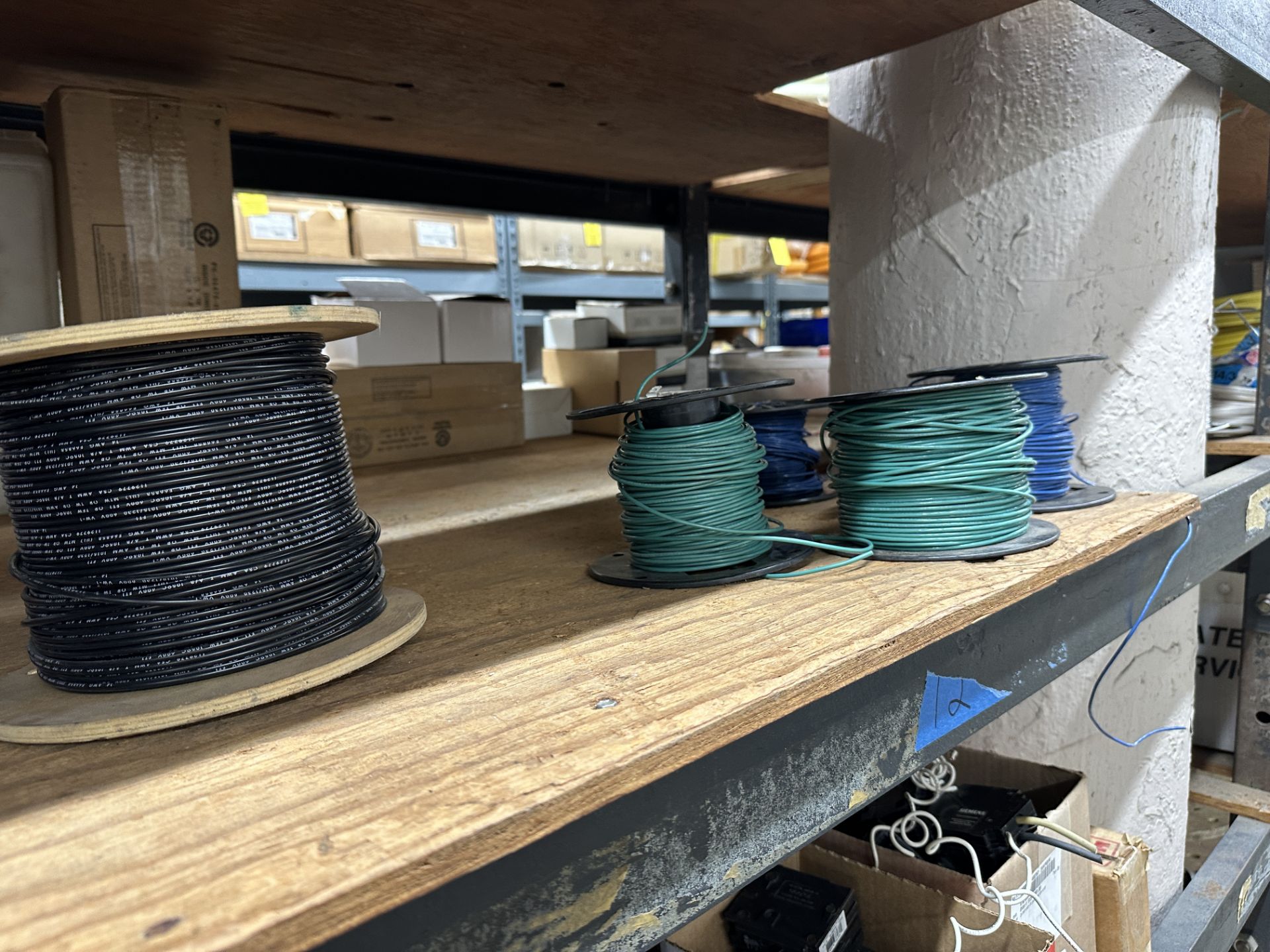 LOT Asst. Spools Wire on Shelf - Image 5 of 5