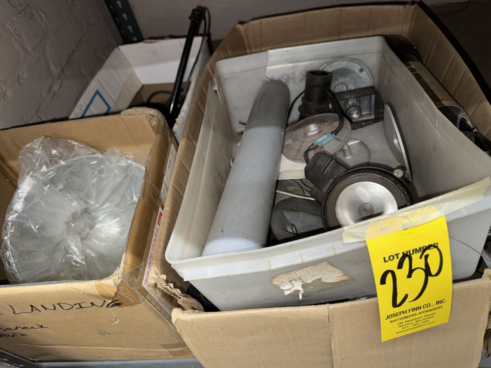 LOT Asst. Light Housings, Compact Light Fixtures, Emergency Lights, Electrical Receptacles, Cable, - Image 8 of 14