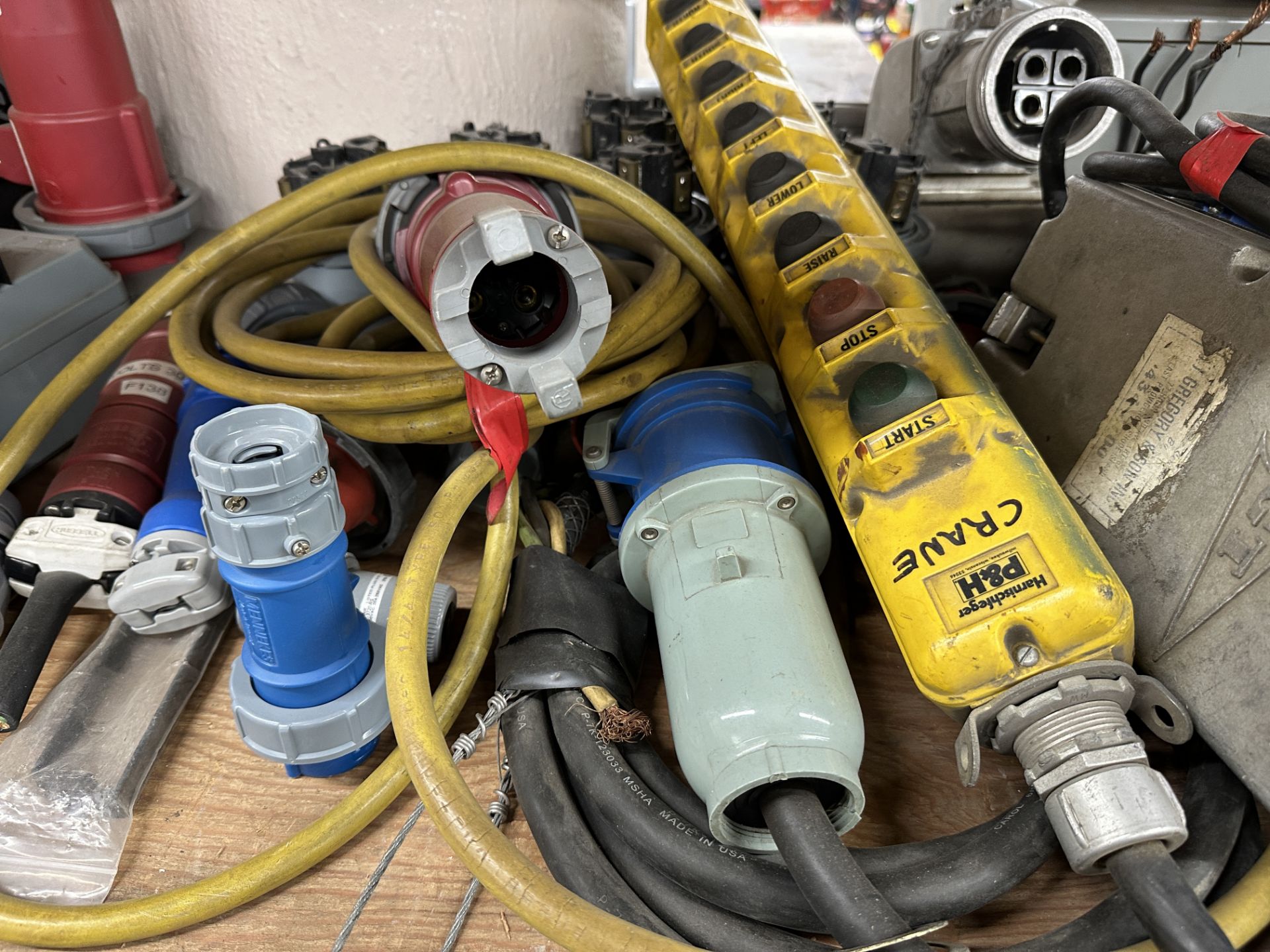 LOT Asst. Pint Sleeve Connectors, Boxes, Crane Pendant, Plugs - Image 2 of 3