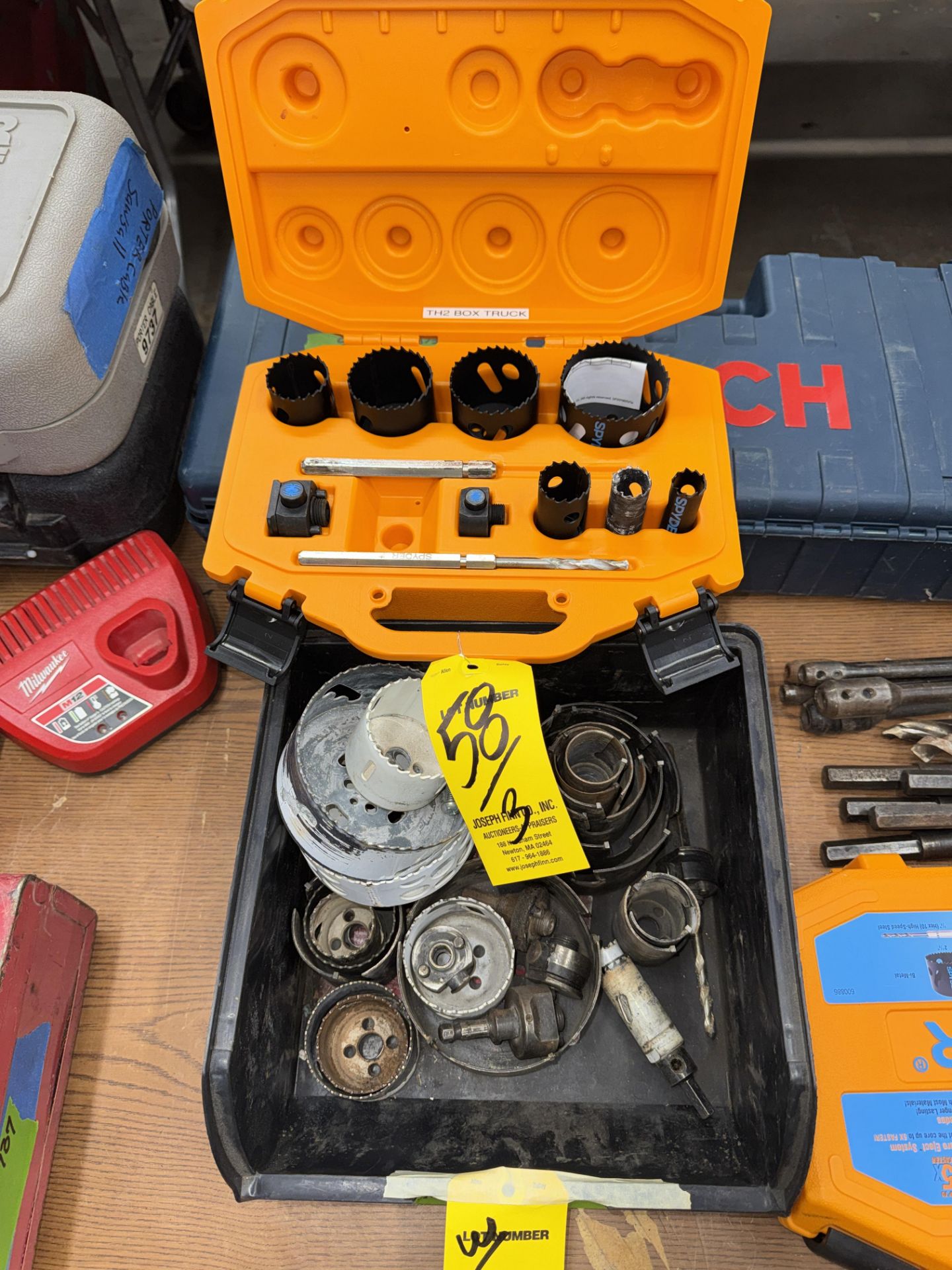 LOT (2) Sets of Spyder Hole Saw Kits, (1) New, Hole Saws in Bin