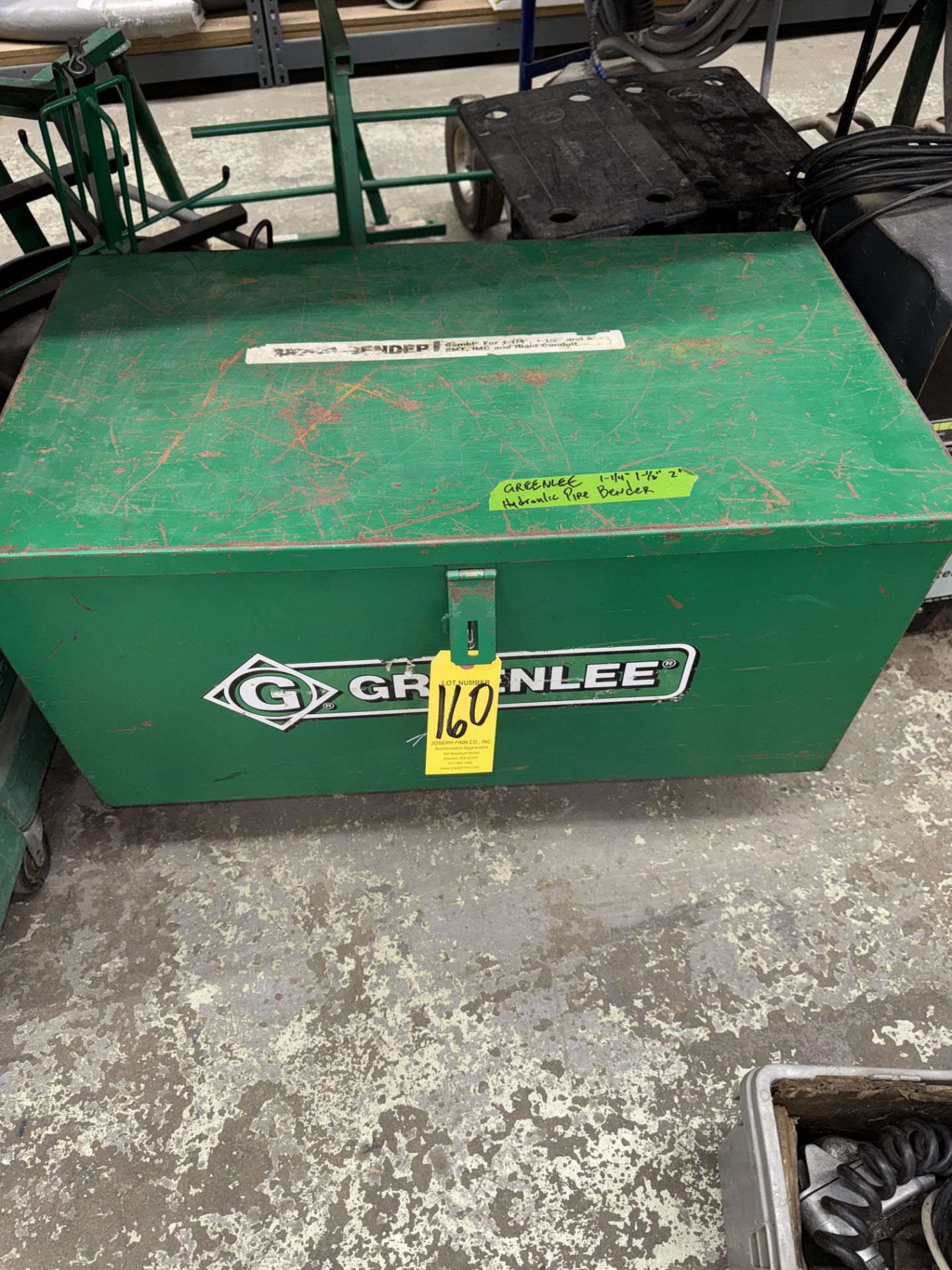 Greenlee Hyd. Pipe Bender 1 1/4", 1.5", 2", w/ Port. Case - Image 4 of 7