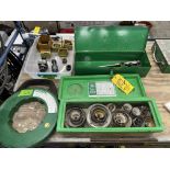LOT Asst. Greenlee Hole Saws, Nylon Fish Tape, Ratchets, Tooling