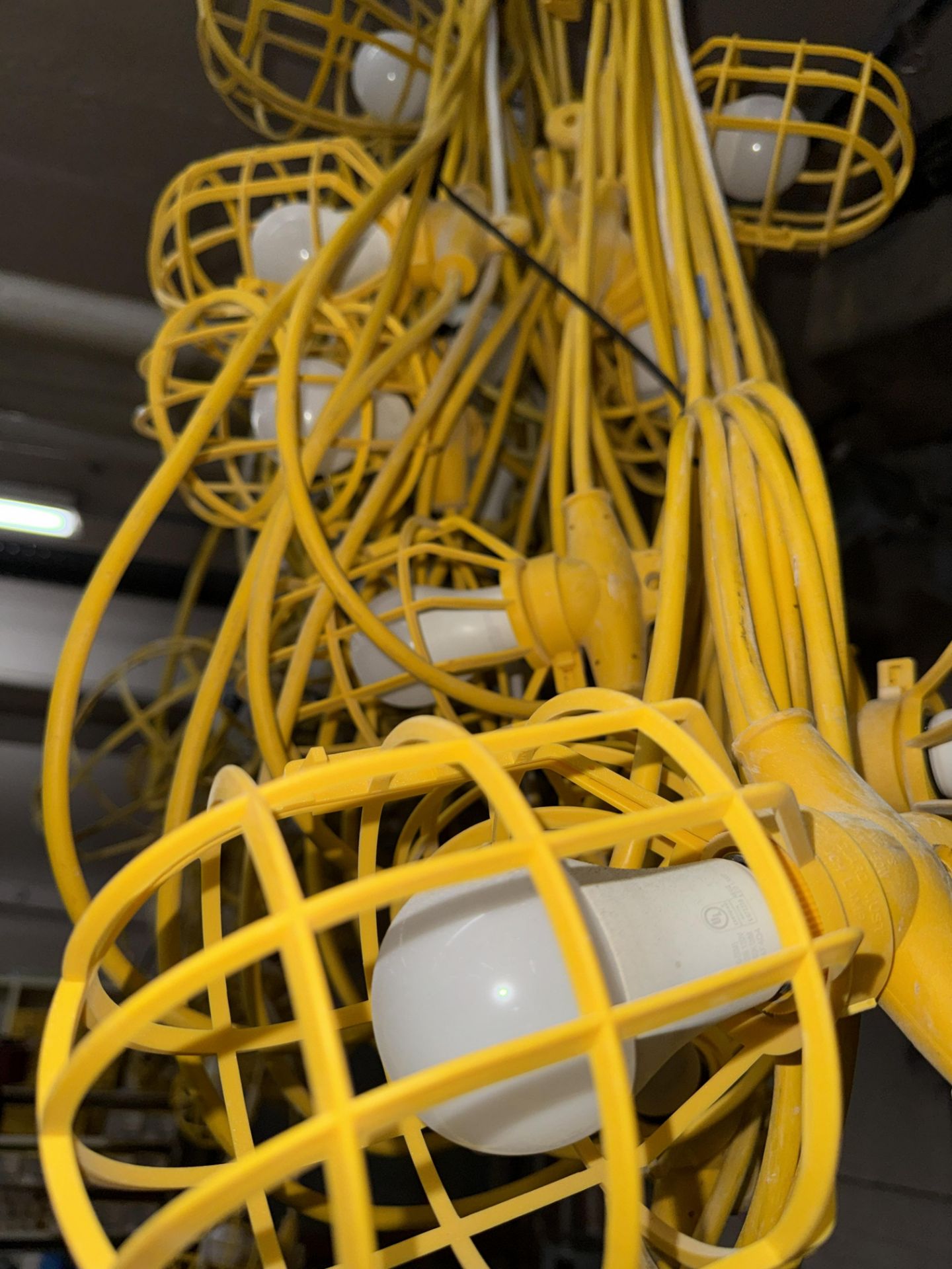 LOT Yellow Plastic Extension Cable Lights - Image 2 of 2