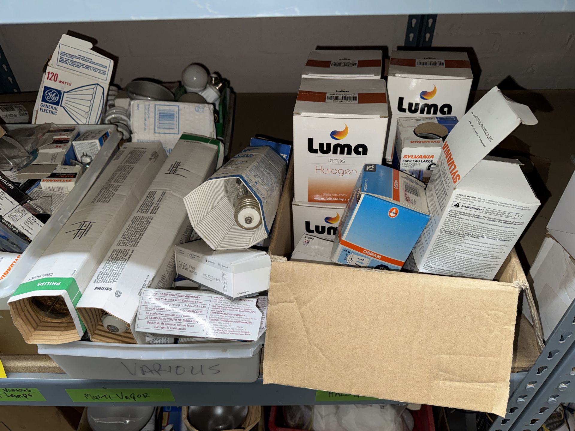 LOT Asst. Industrial Light Bulbs, Emergency Lights, Exit Signs on (2) - Image 11 of 14