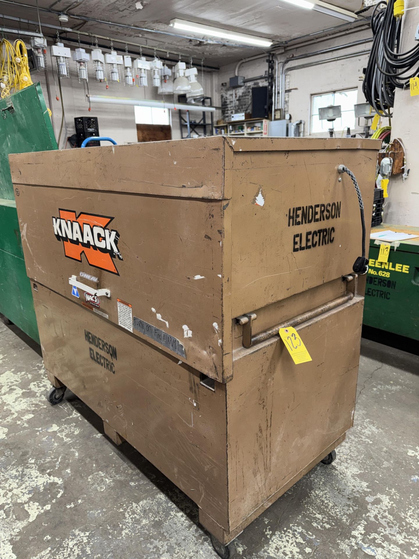 Knaack Port. Job Box w/ Electrical Outlet (Contents Not Included) - Image 3 of 3