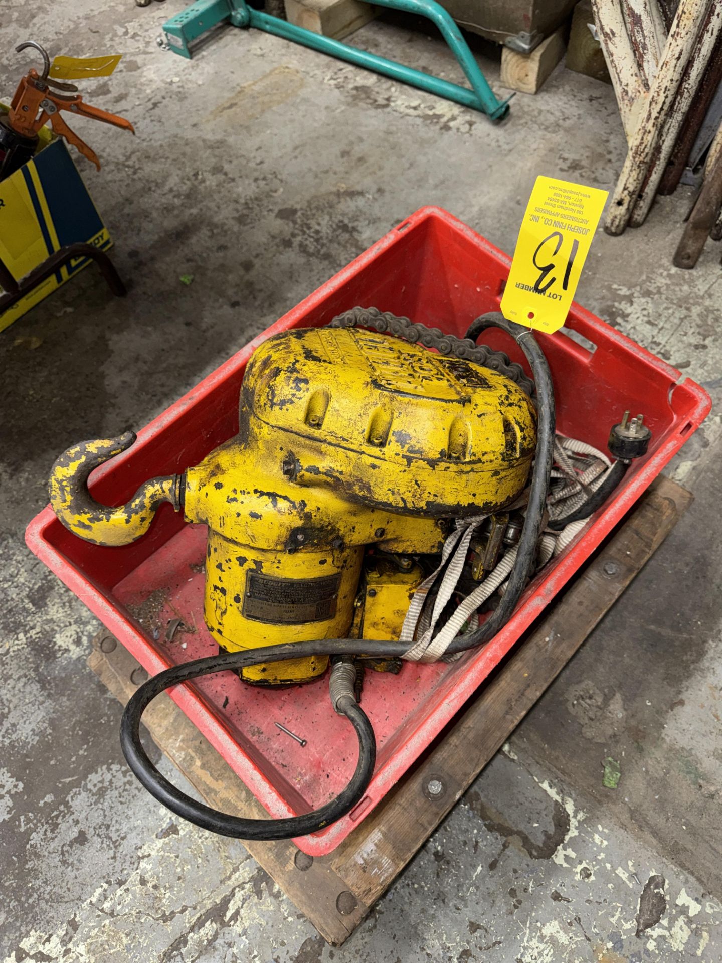 Budgit 1-Ton Overhead Hoist in Bin