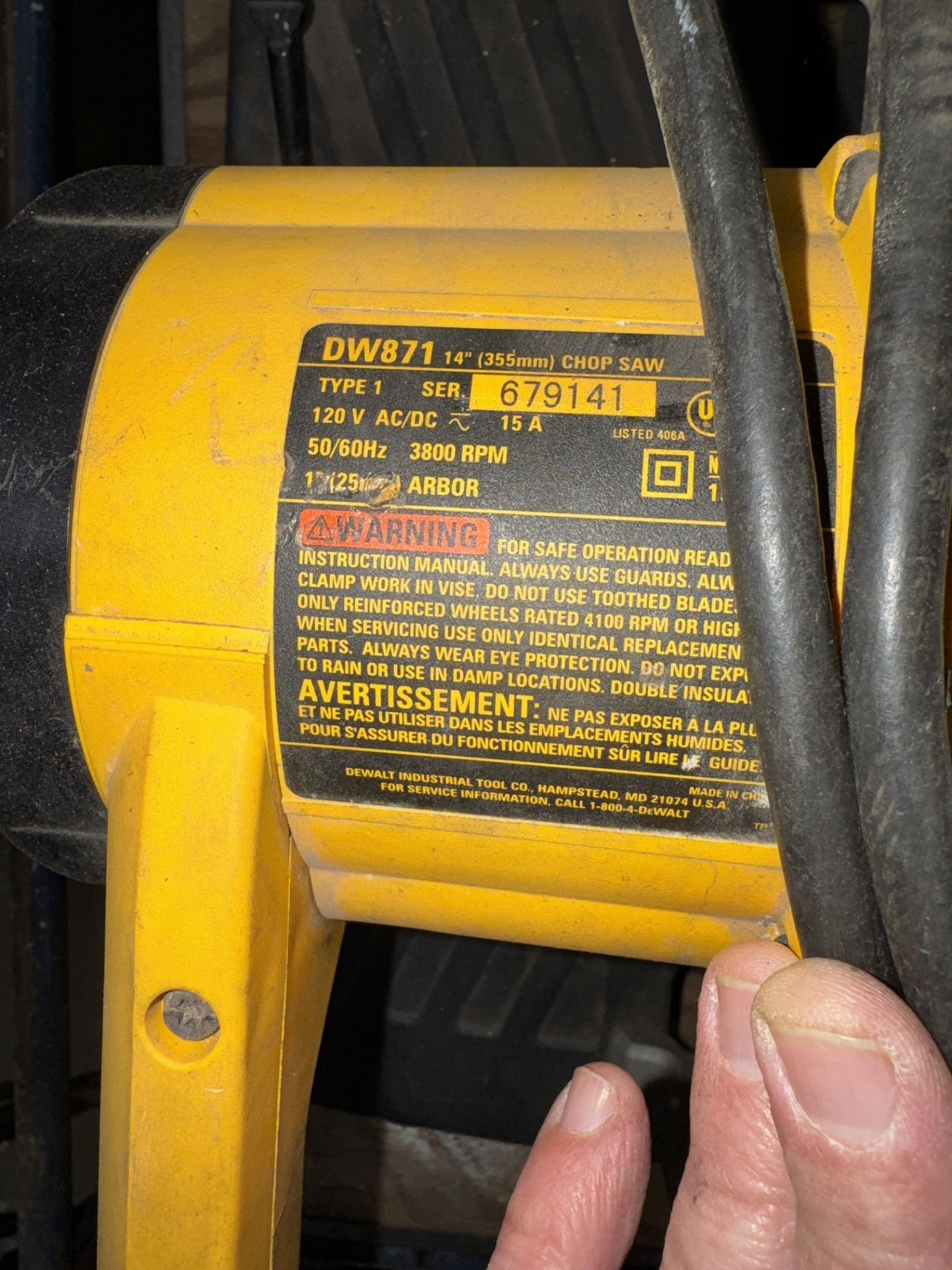 Dewalt DW871 Chop Saw - Image 2 of 2