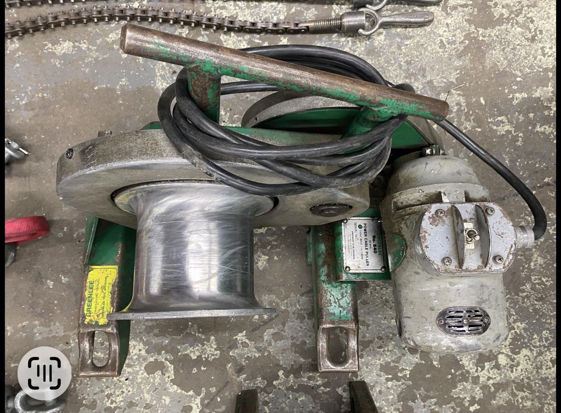 Greenlee #4642 Puller Package w/ Additional Pulleys, Baskets, Hardware, Port. Job Box - Image 8 of 11