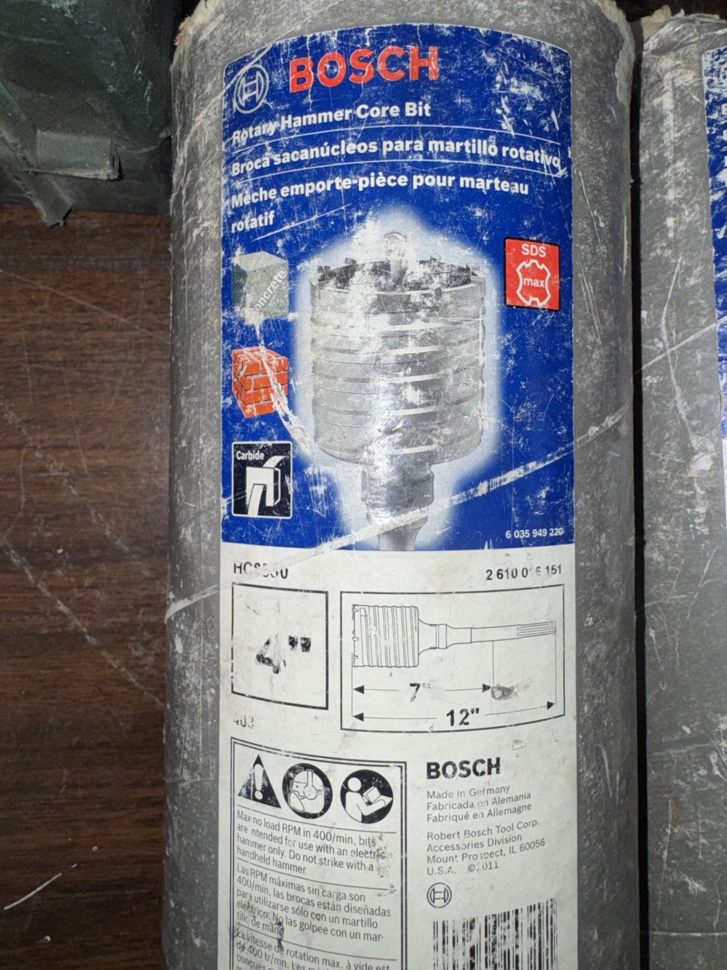 LOT (2) Bosch Rotary Hammer Core Bits - Image 2 of 2