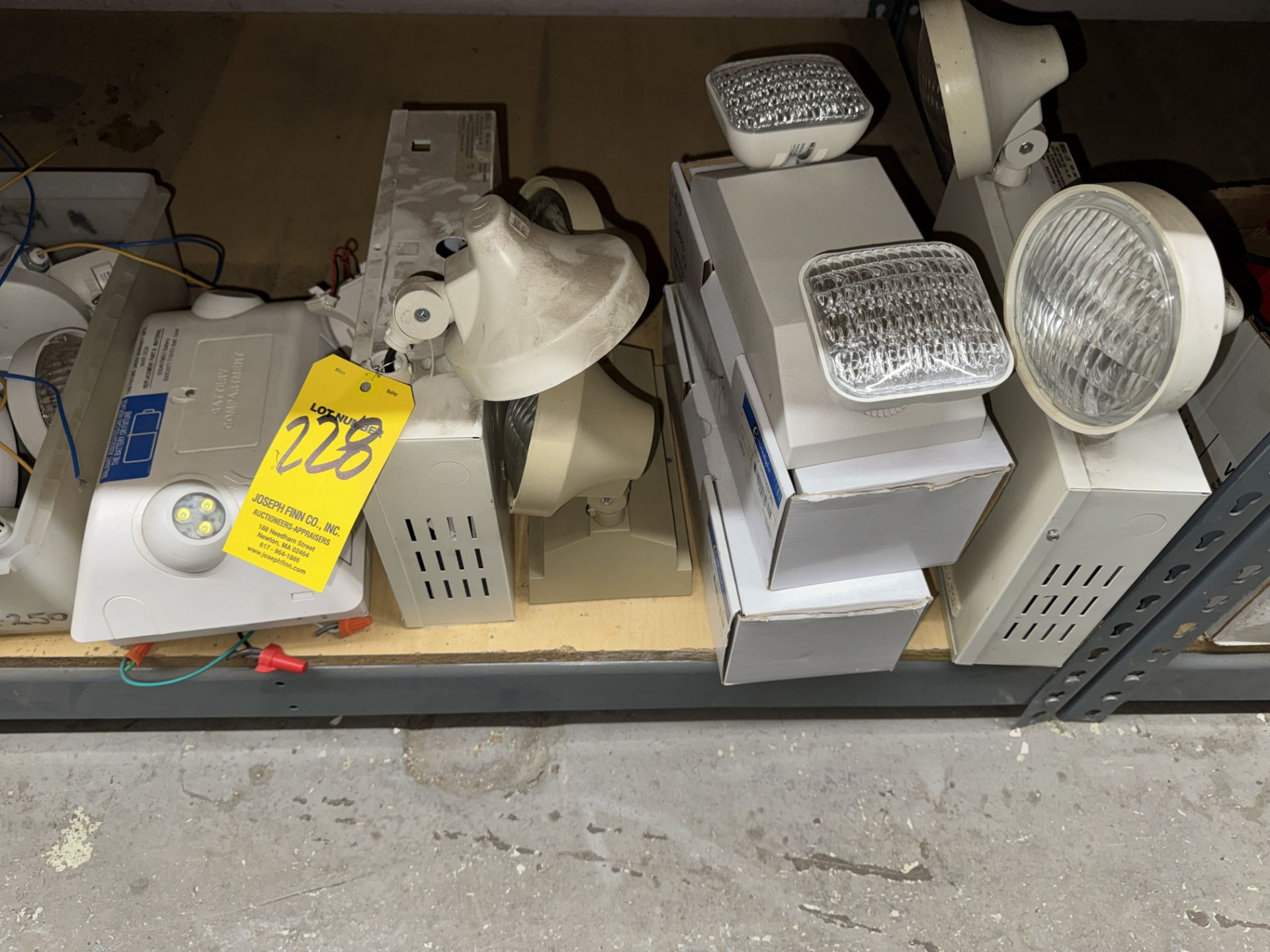 LOT Asst. Industrial Light Bulbs, Emergency Lights, Exit Signs on (2) - Image 6 of 14