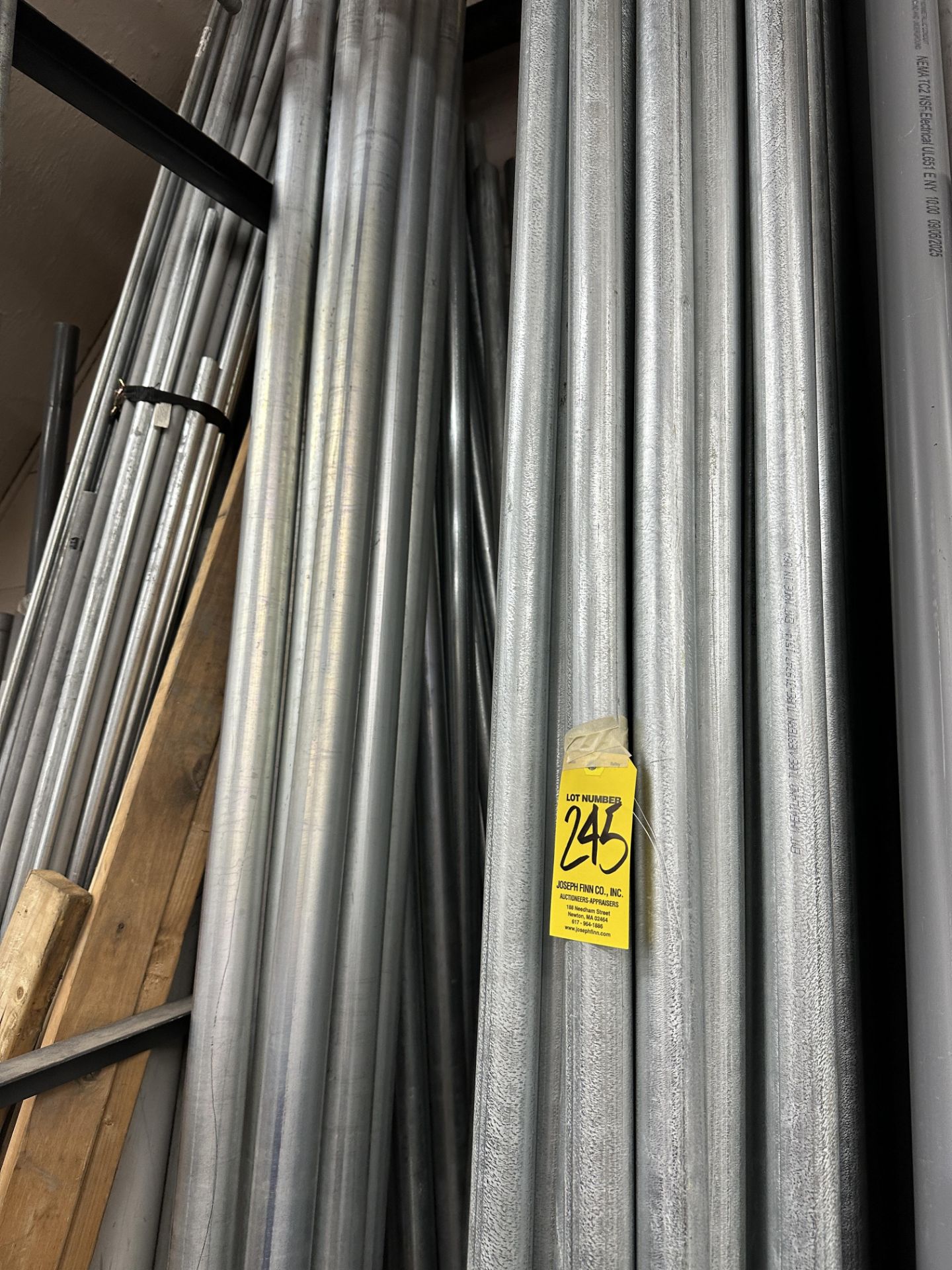 LOT Asst. Conduit Piping & Rod, w/ Special Bult Rack - Image 5 of 5