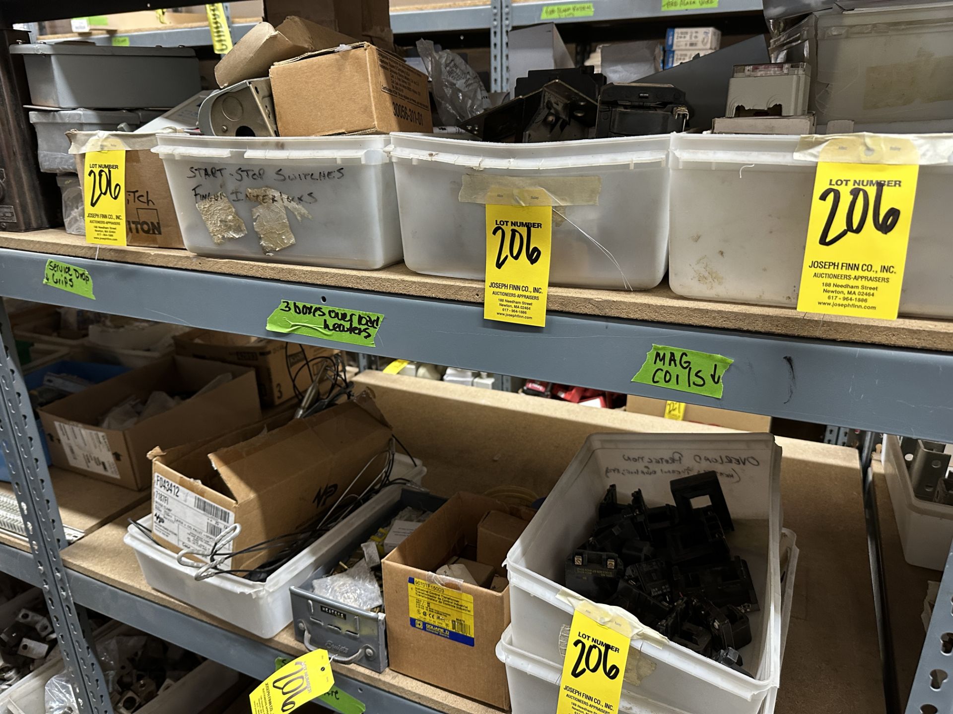 LOT Asst. Controls, Start Stop, Switches on 2 Shelves