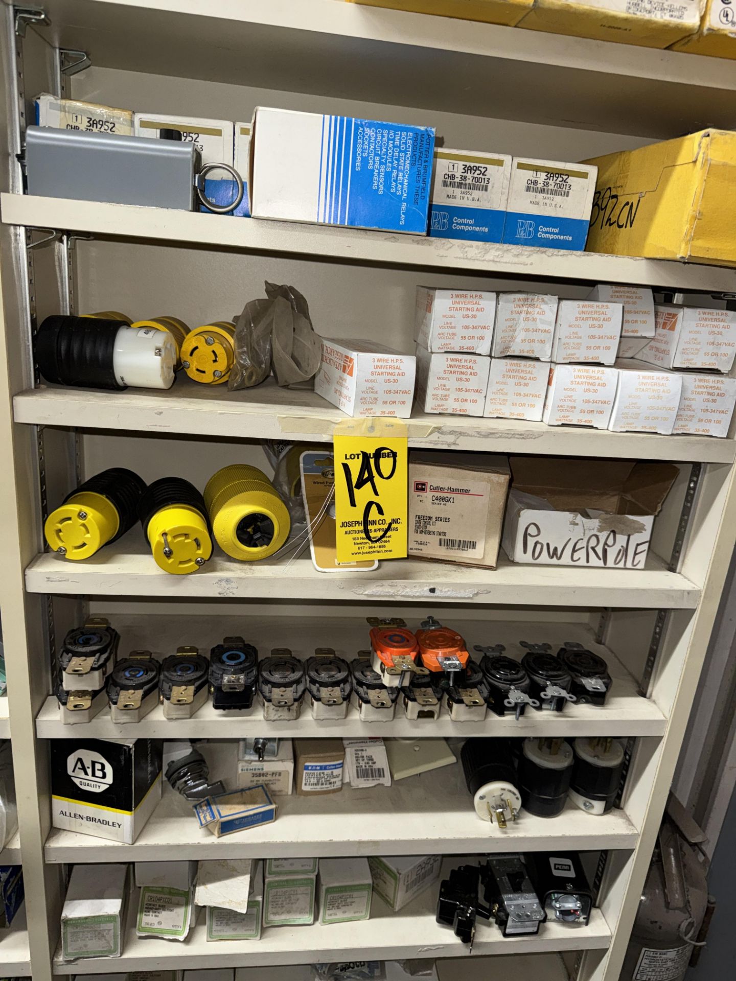 LOT Asst. Electrical Supplies Including Asst. Hubbell Plugs, Asst. Receptacles, Dead-End Front - Image 4 of 5