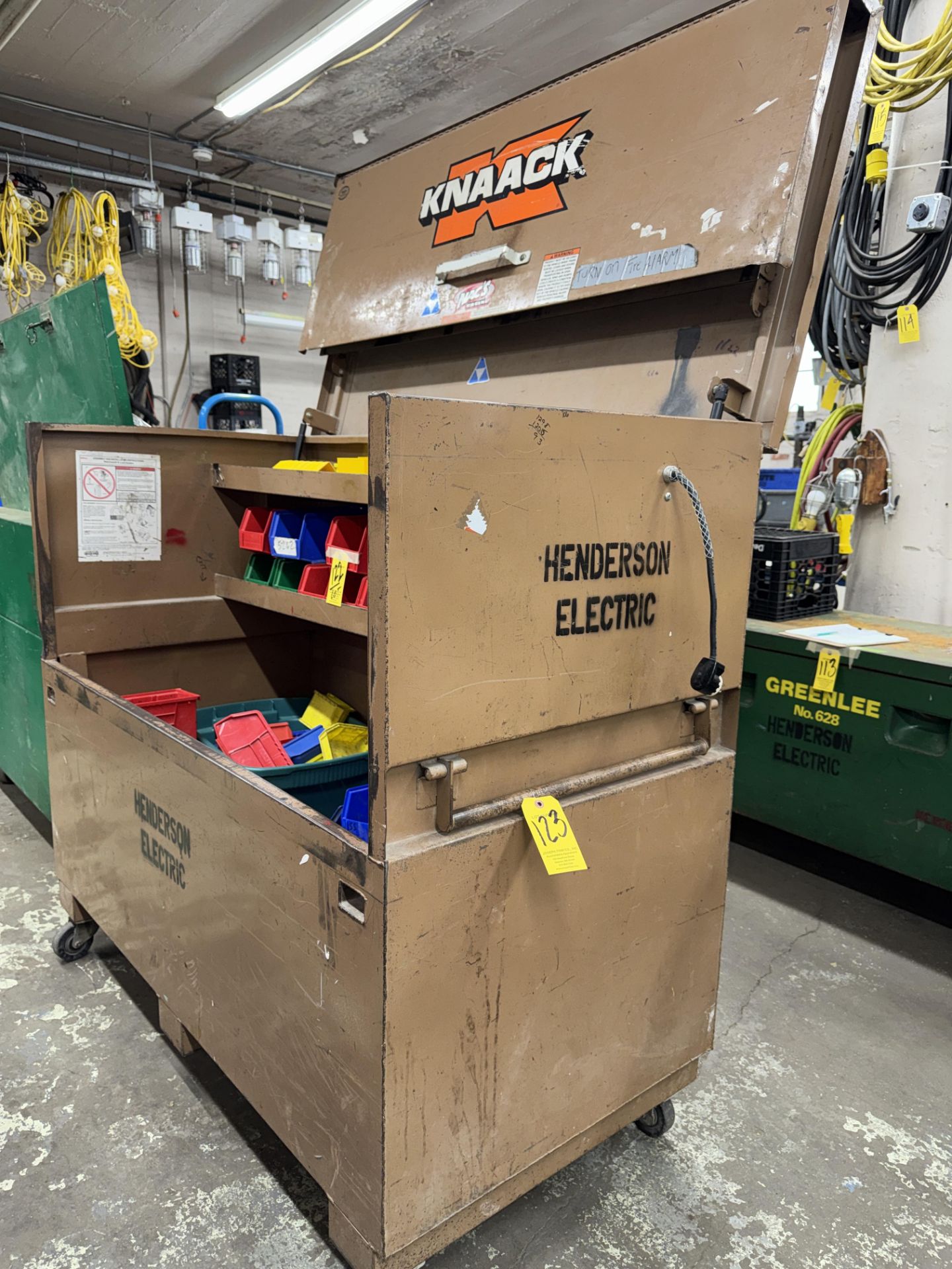 Knaack Port. Job Box w/ Electrical Outlet (Contents Not Included) - Image 2 of 3
