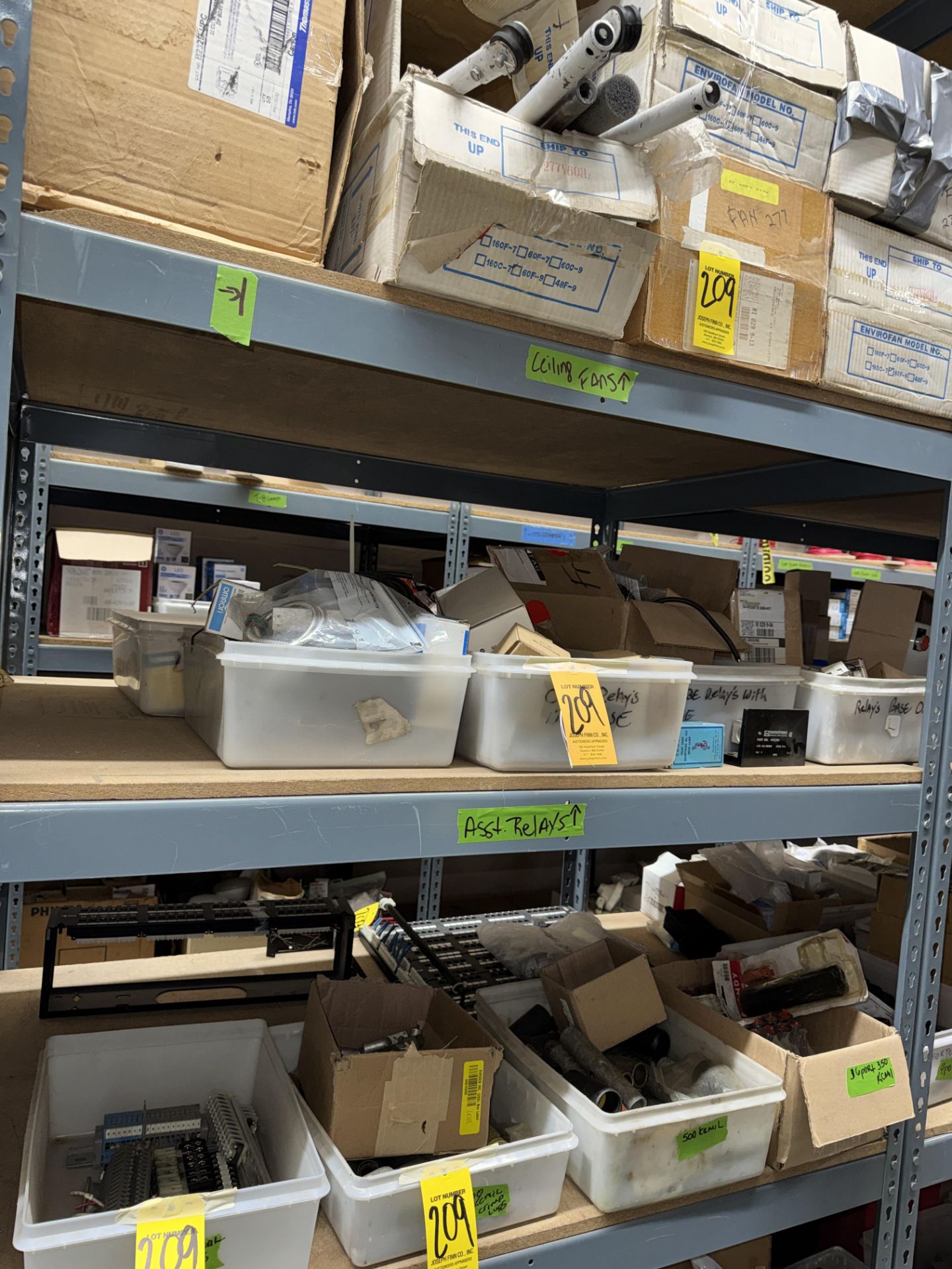 LOT Asst. Ceiling Fans, Relays, Crimp Lugs, Splicers, Cold Shrinks, Ports, Wire Caps, Signa