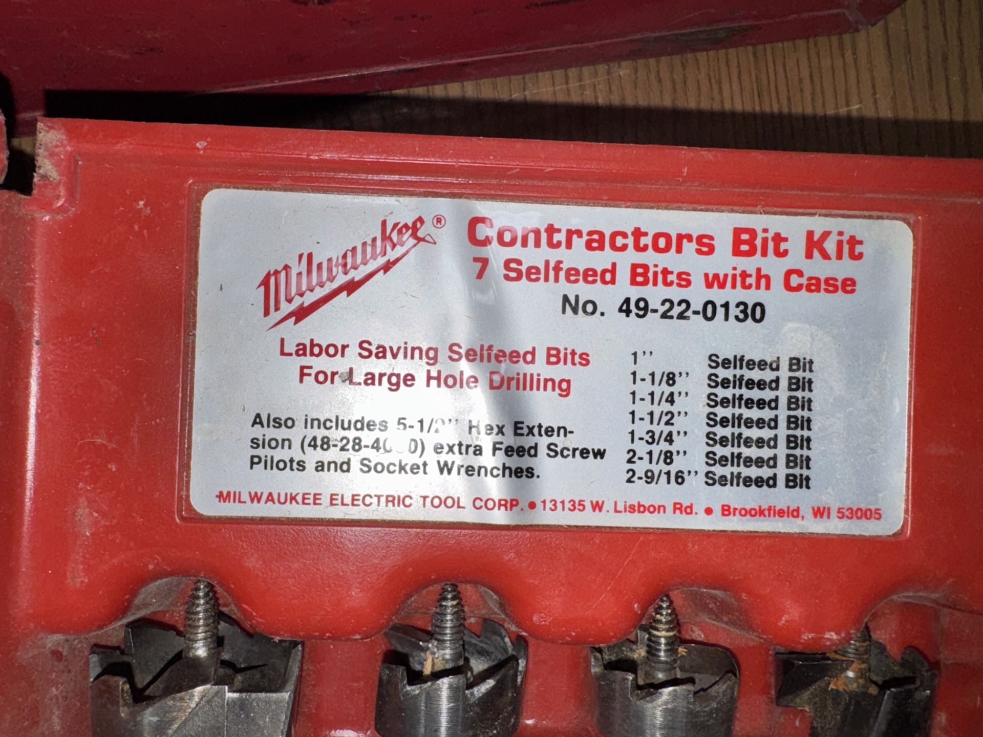 Milwaukee Self Feed Bits in Case - Image 2 of 2