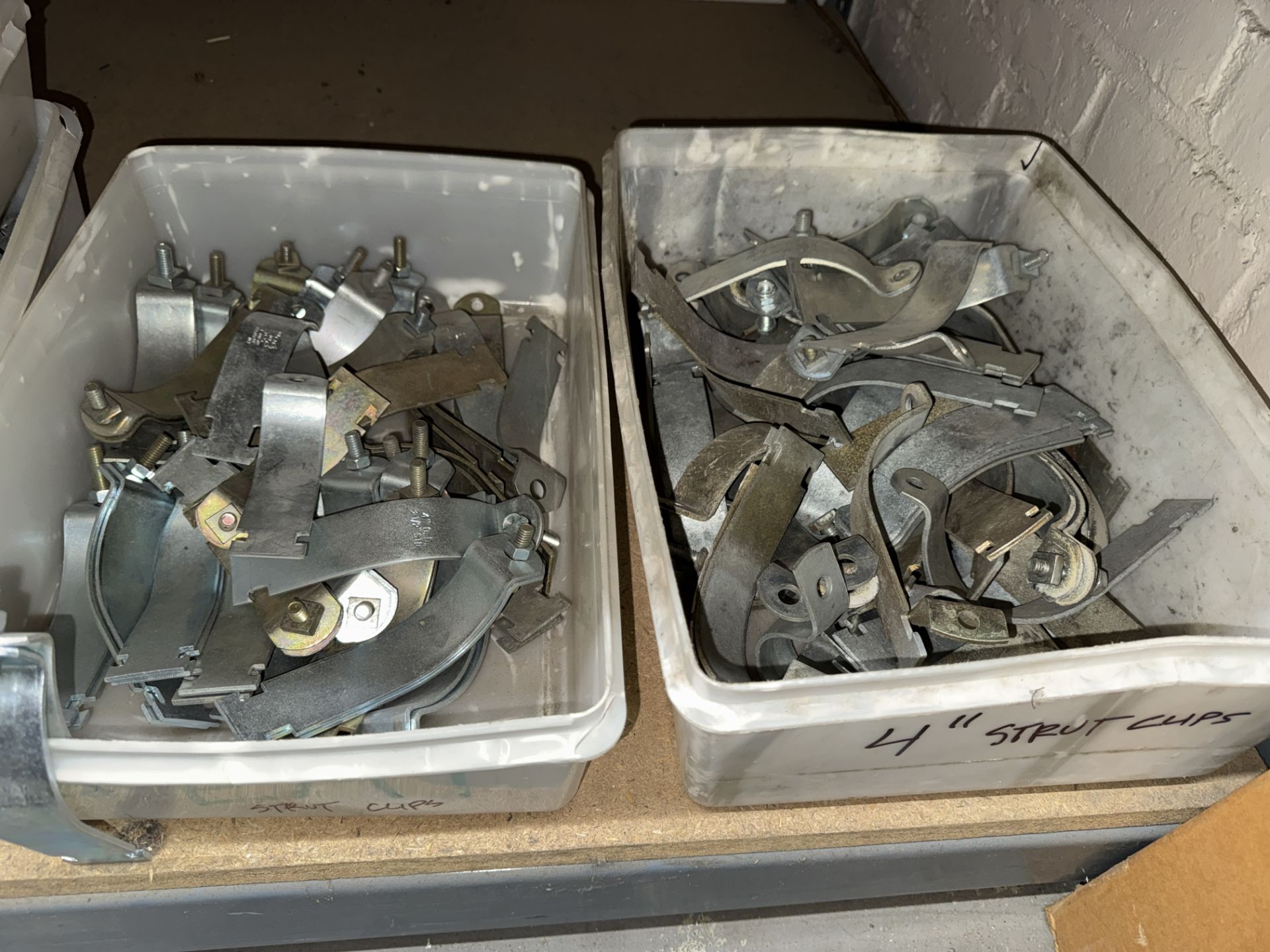 LOT Asst. Clamps, Fasteners, Plates, Clips, Stand Offs, Electrical Boxes on (2) - Image 10 of 19