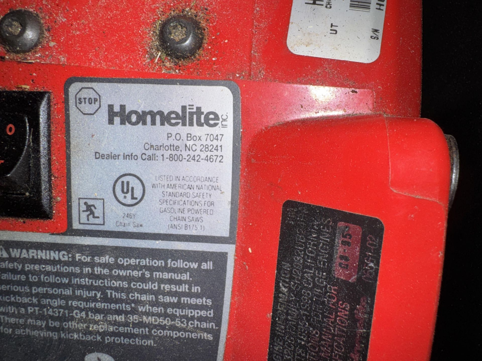 Homelite X6, 16" Chainsaw in Case - Image 2 of 3